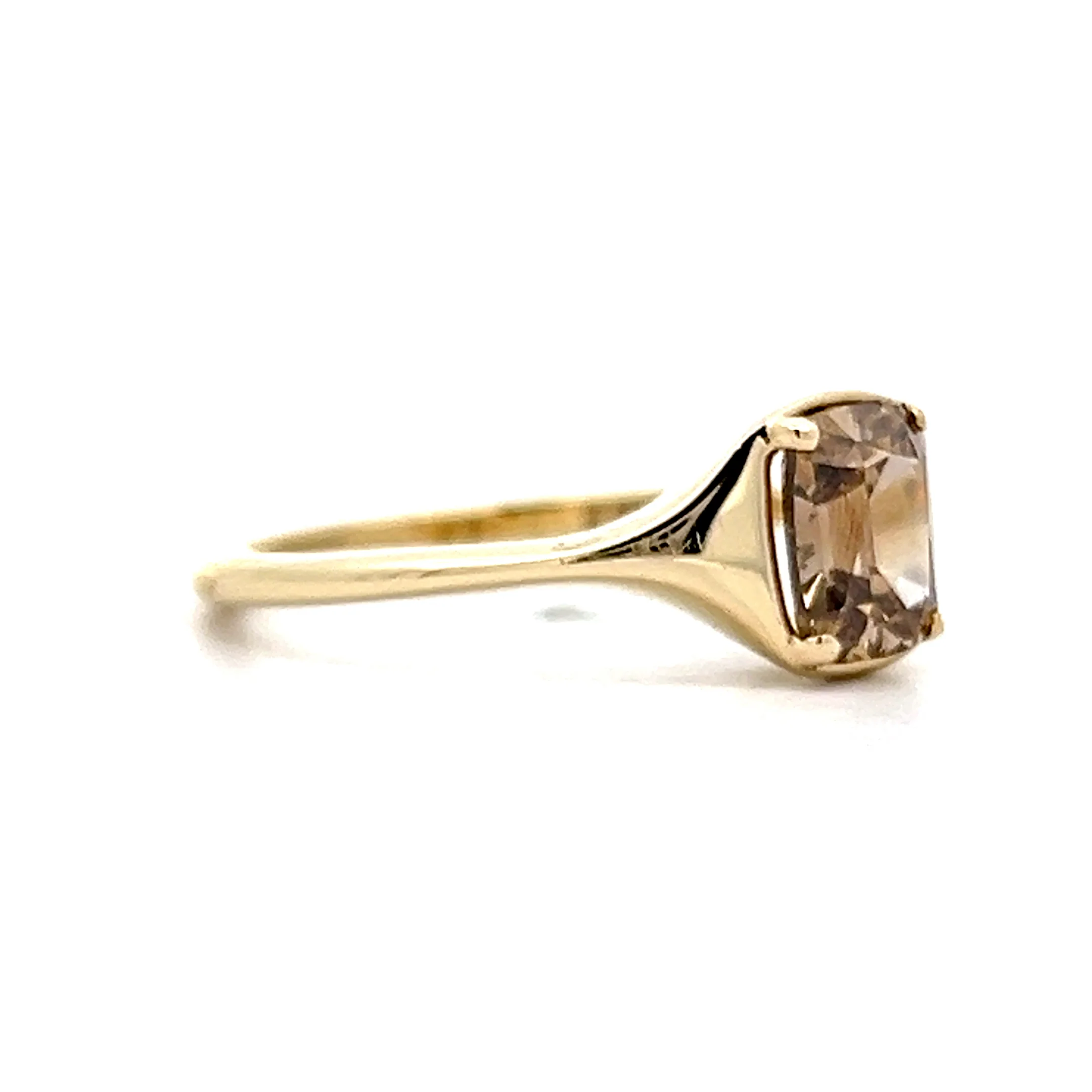 1.07 Fancy Brown Cushion Diamond Engagement Ring in 14k - Image 3