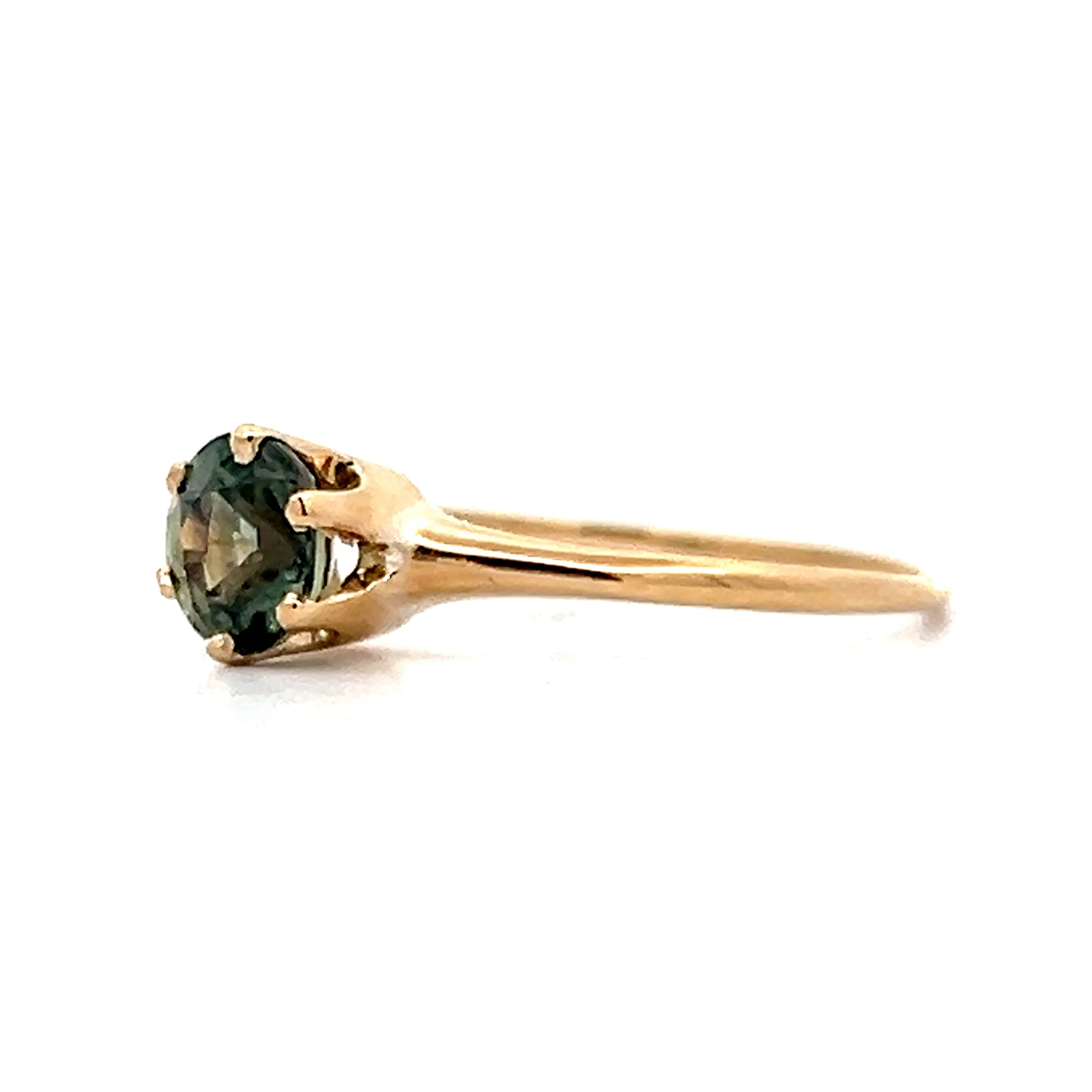 1.08 Sapphire Solitaire Engagement Ring in 14k Yellow Gold - Image 2