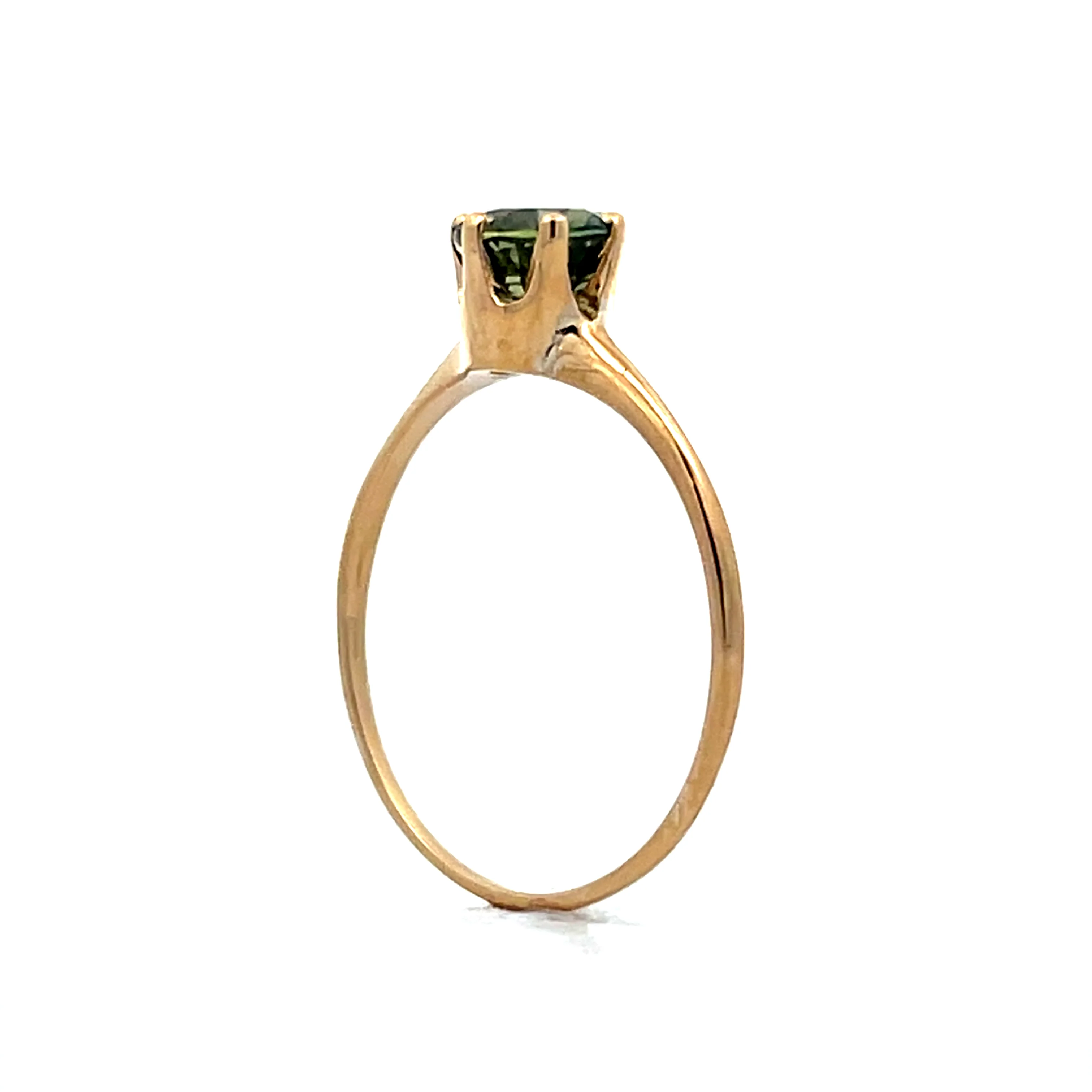 1.08 Sapphire Solitaire Engagement Ring in 14k Yellow Gold - Image 5