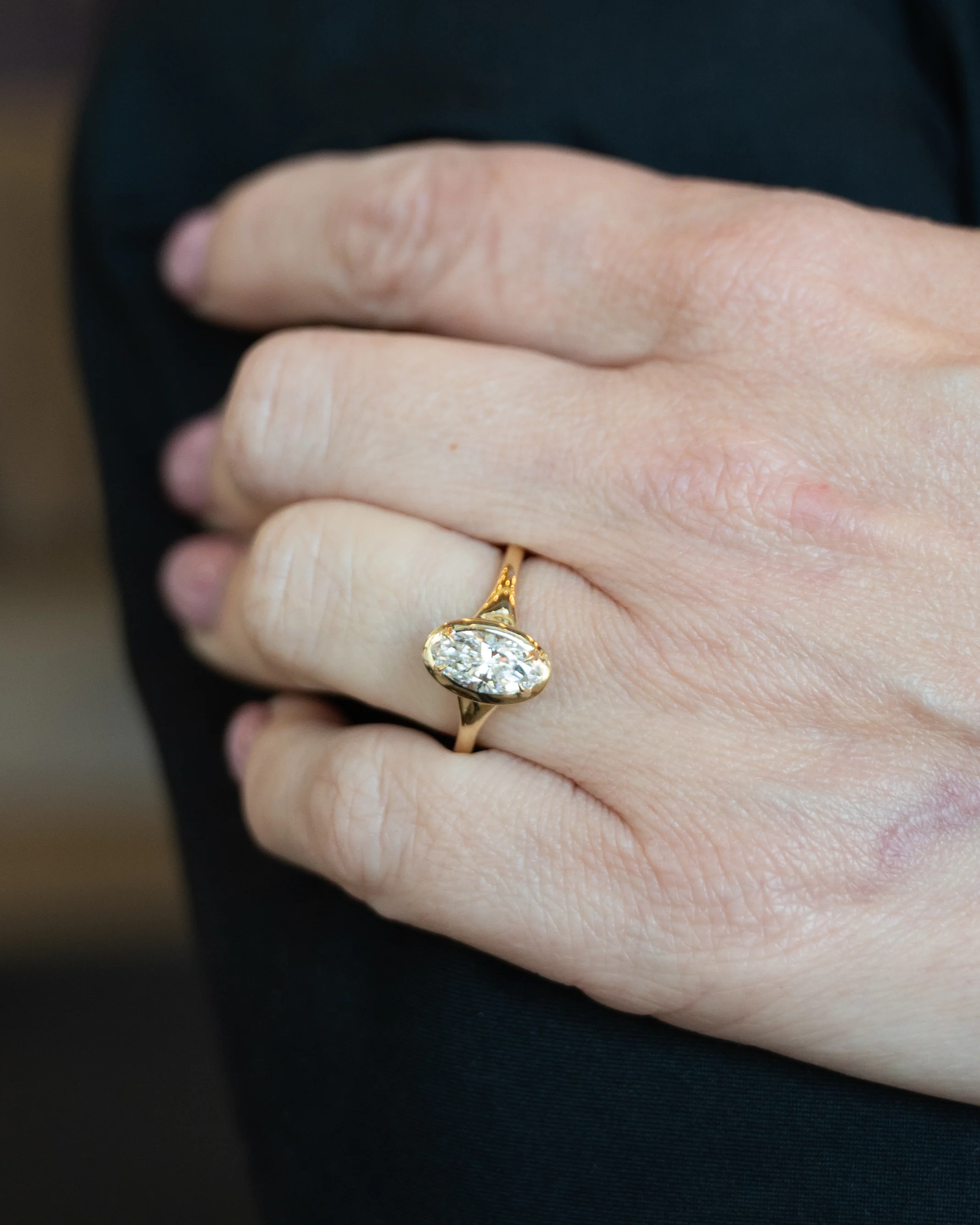1.09 Marquise Diamond Engagement Ring in 14k - Image 7