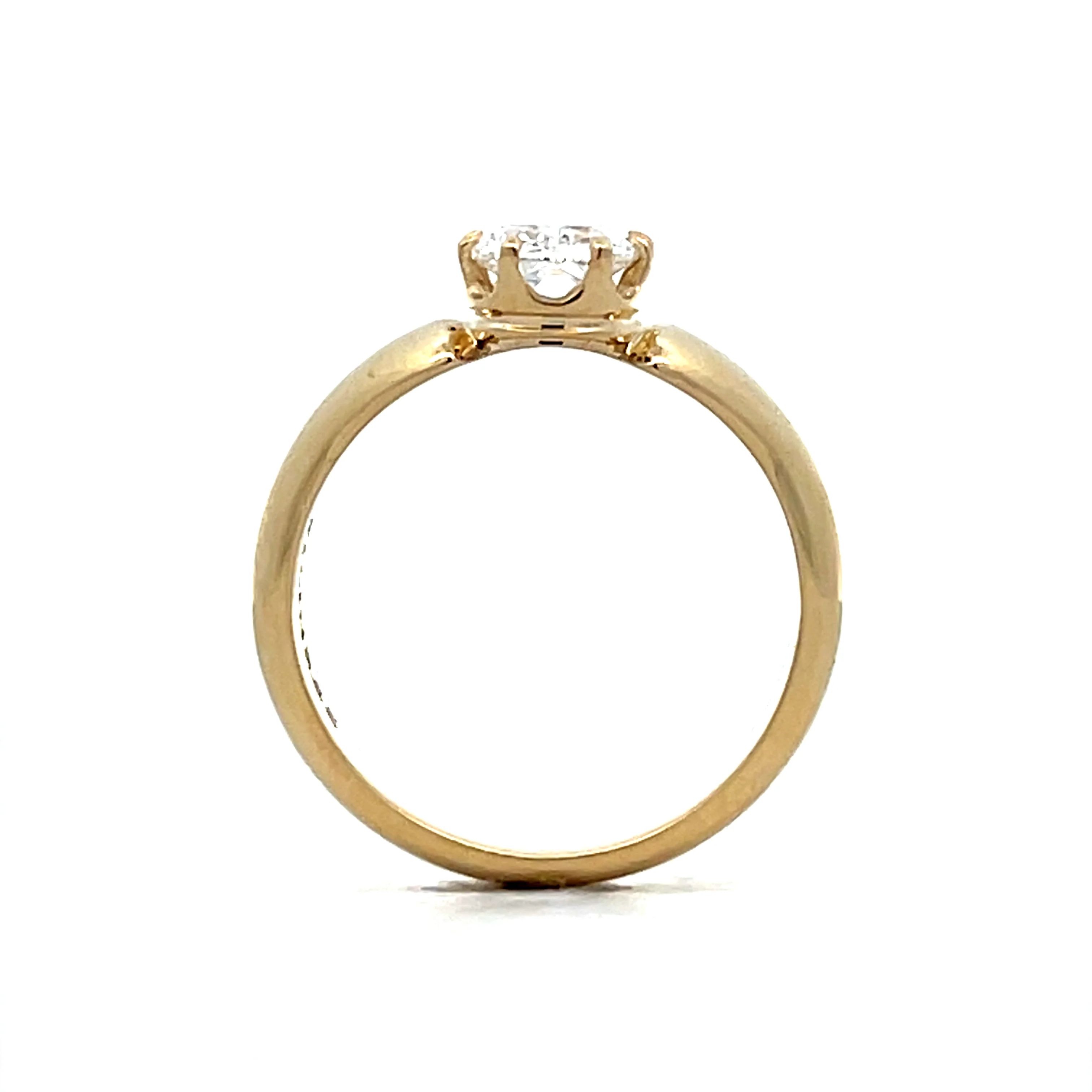 1.09 Old Mine Cushion Cut Diamond Engagement Ring 14k - Image 4