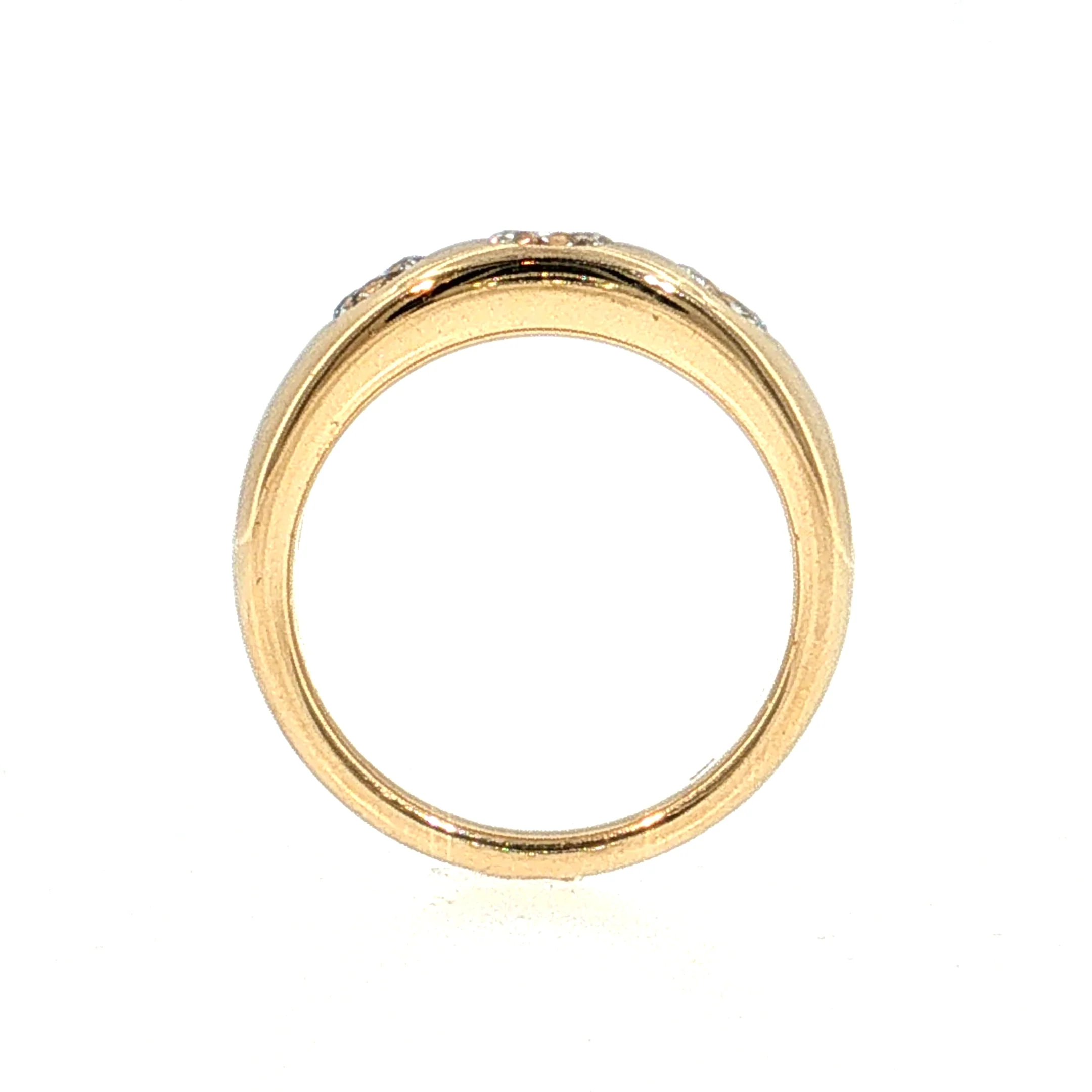 1.11 Three Stone Diamond Engagement 18k Yellow Gold - Image 4