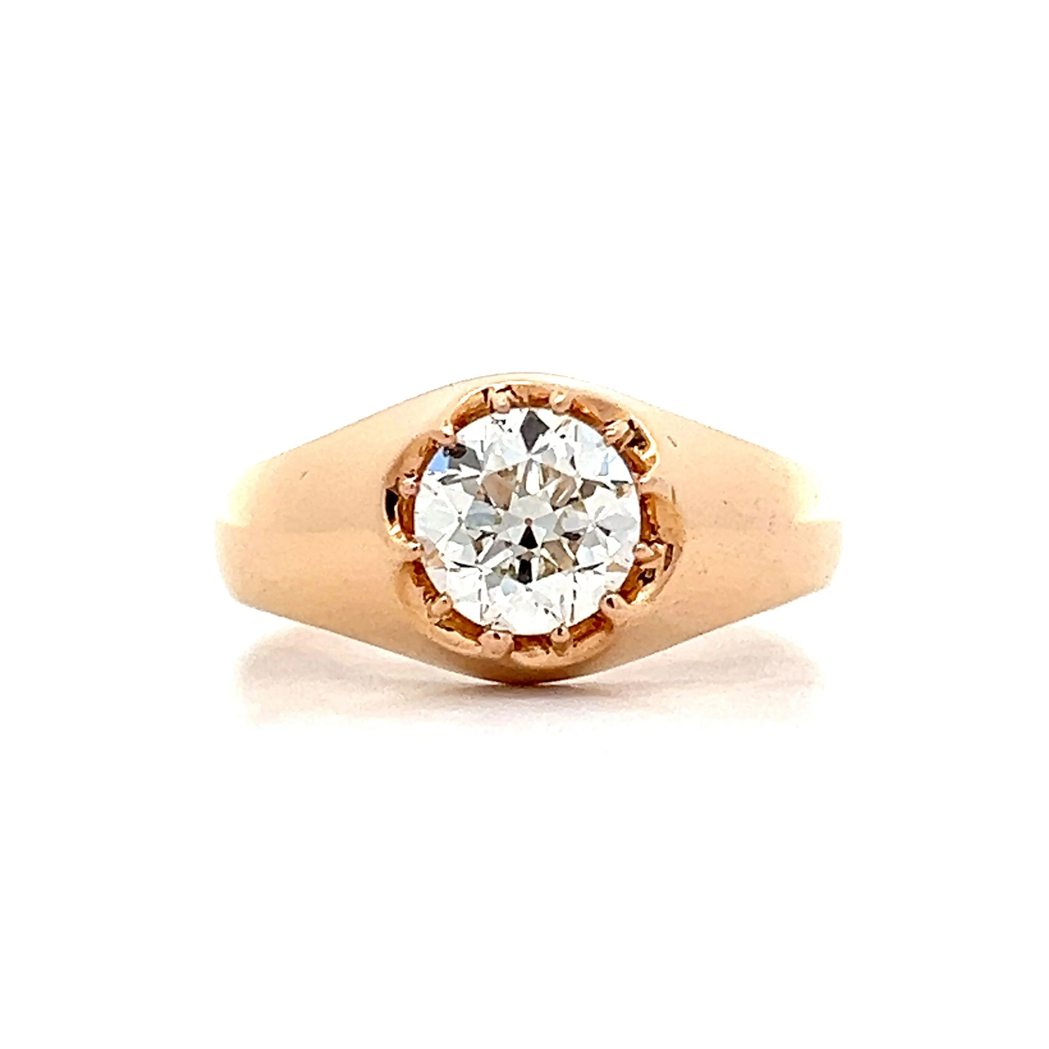 1.13 Antique Victorian Diamond Engagement Ring in 18k