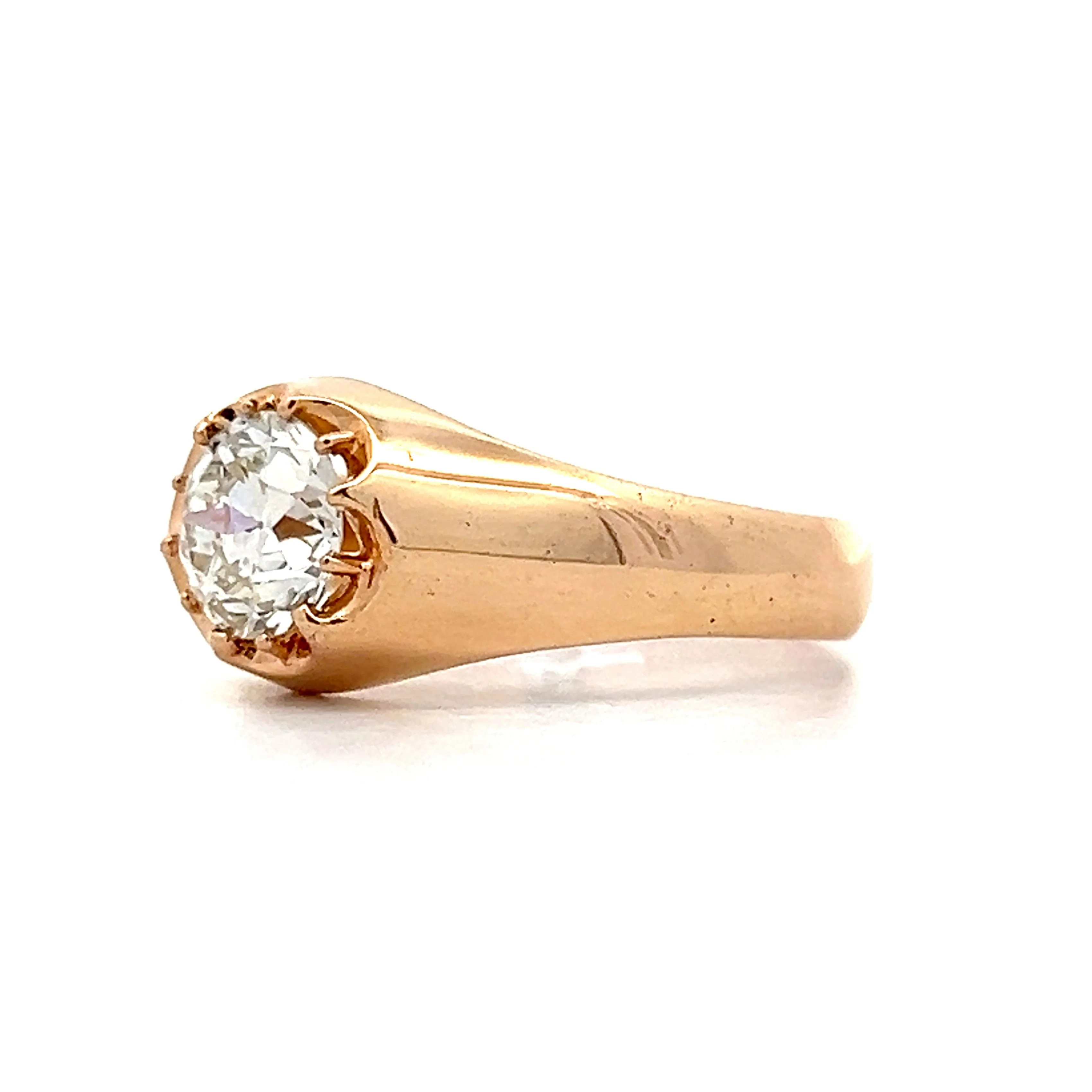1.13 Antique Victorian Diamond Engagement Ring in 18k - Image 2