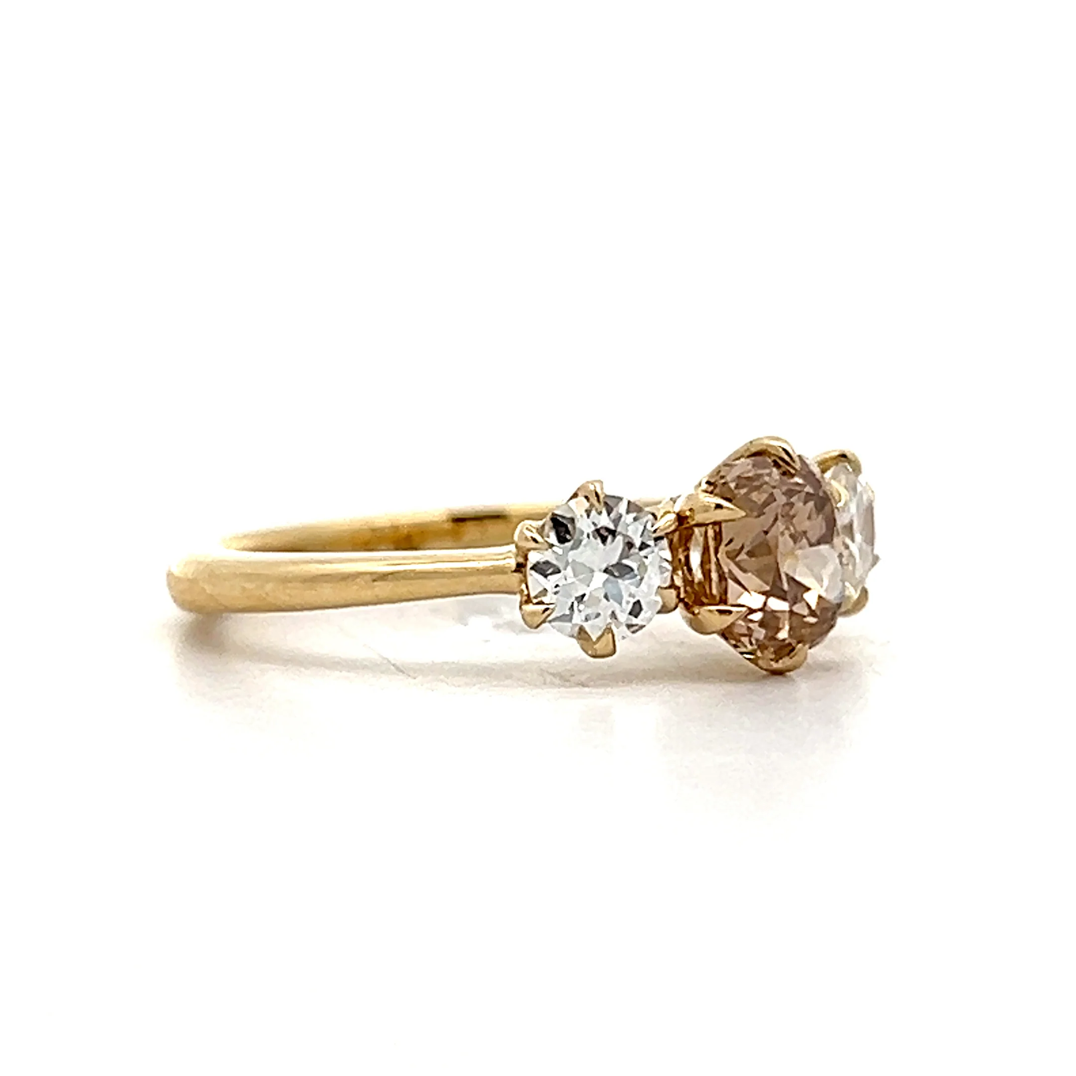 1.13 Fancy Brown Diamond Engagement Ring in 14k - Image 3