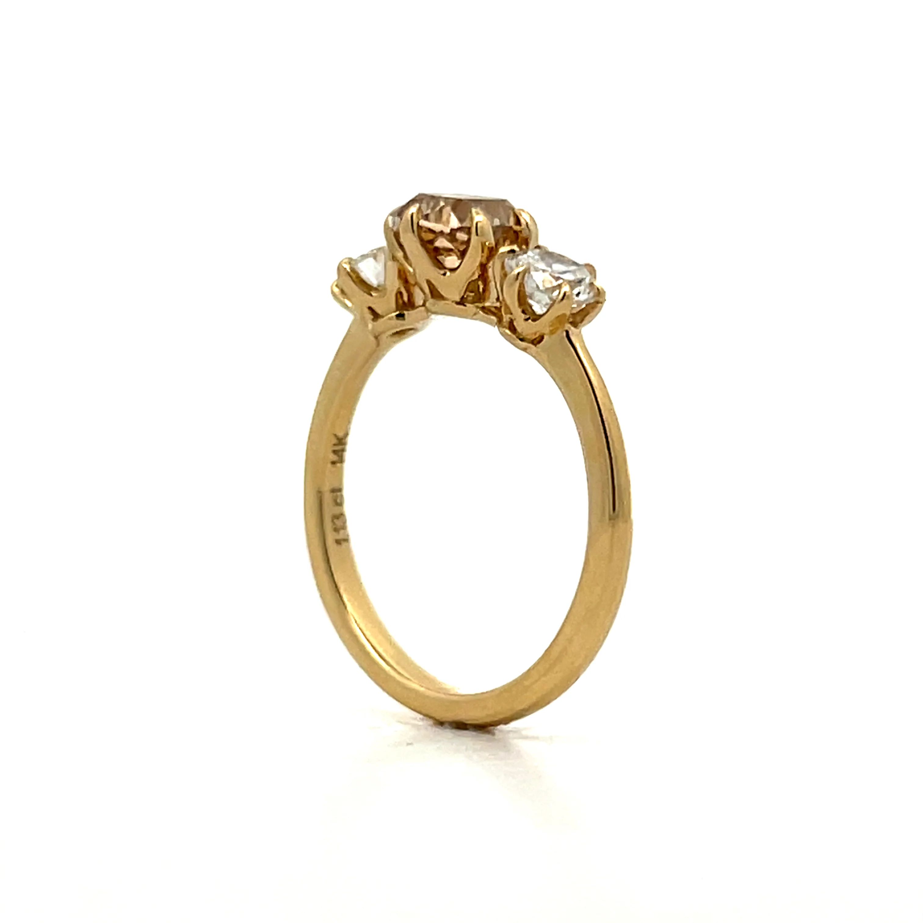 1.13 Fancy Brown Diamond Engagement Ring in 14k - Image 5