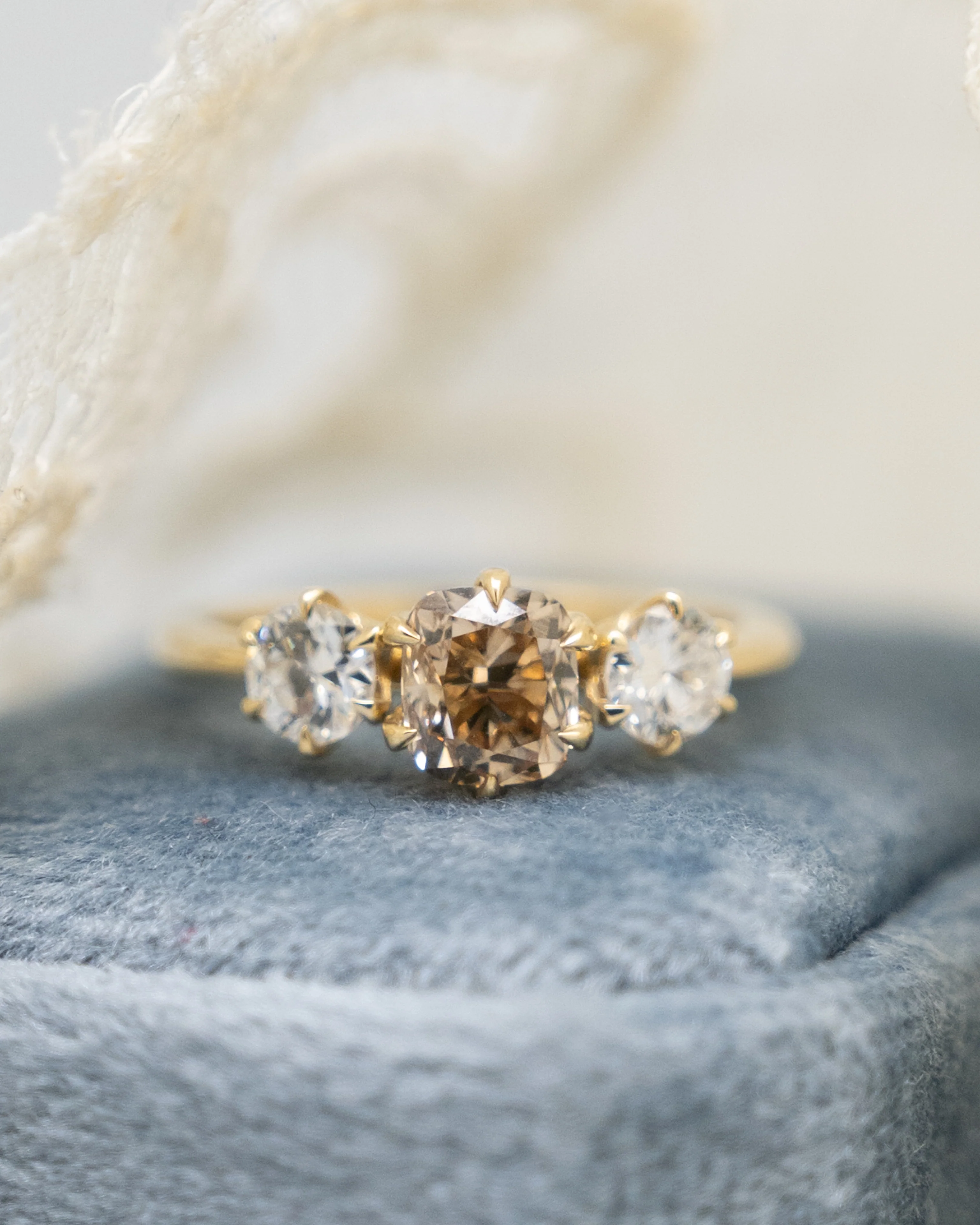 1.13 Fancy Brown Diamond Engagement Ring in 14k - Image 6