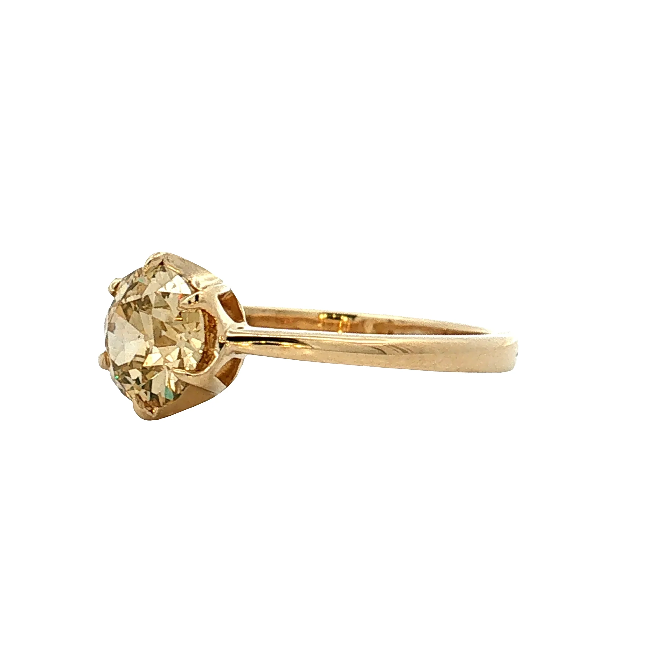 1.13 Old European Diamond Engagement Ring 14k - Image 2