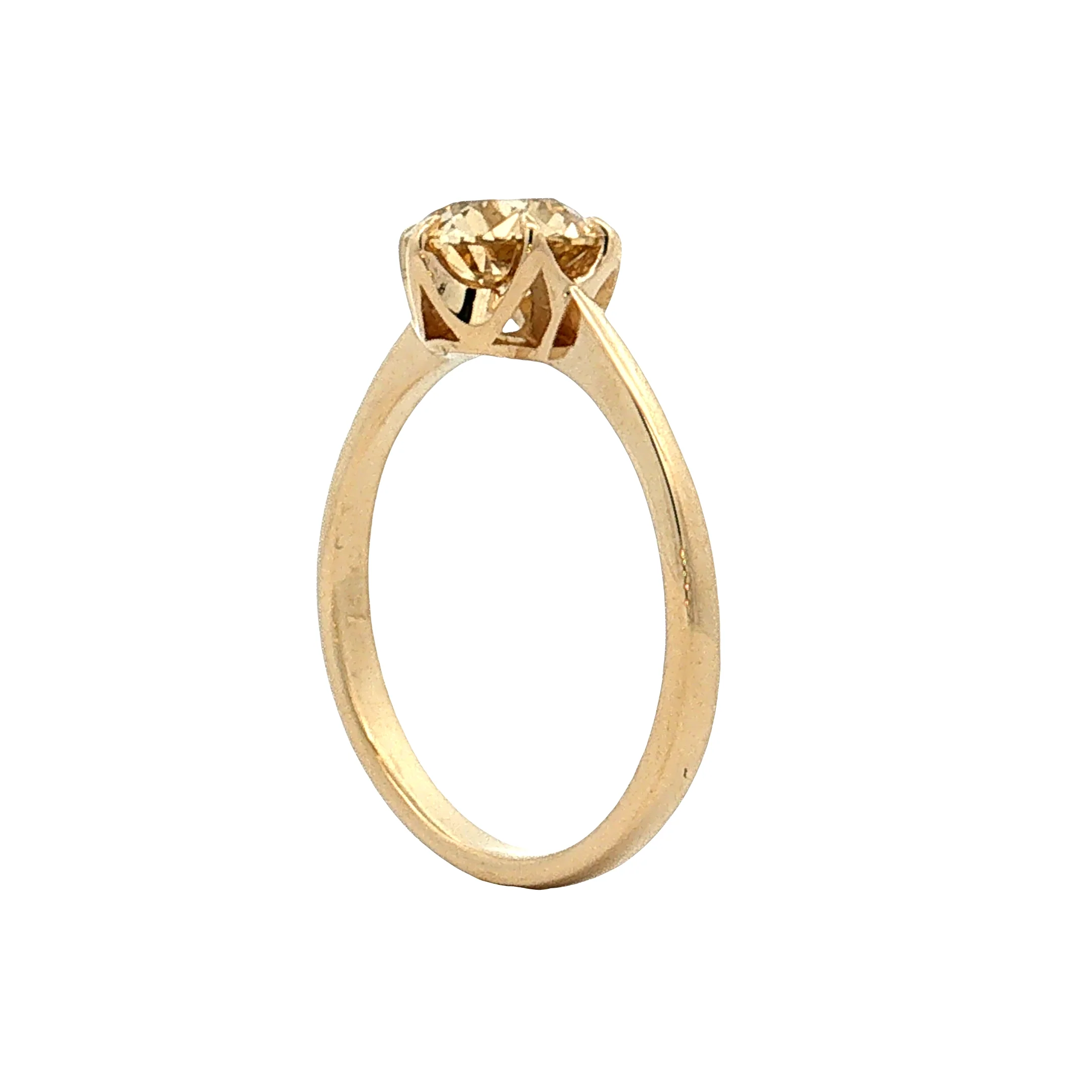 1.13 Old European Diamond Engagement Ring 14k - Image 5