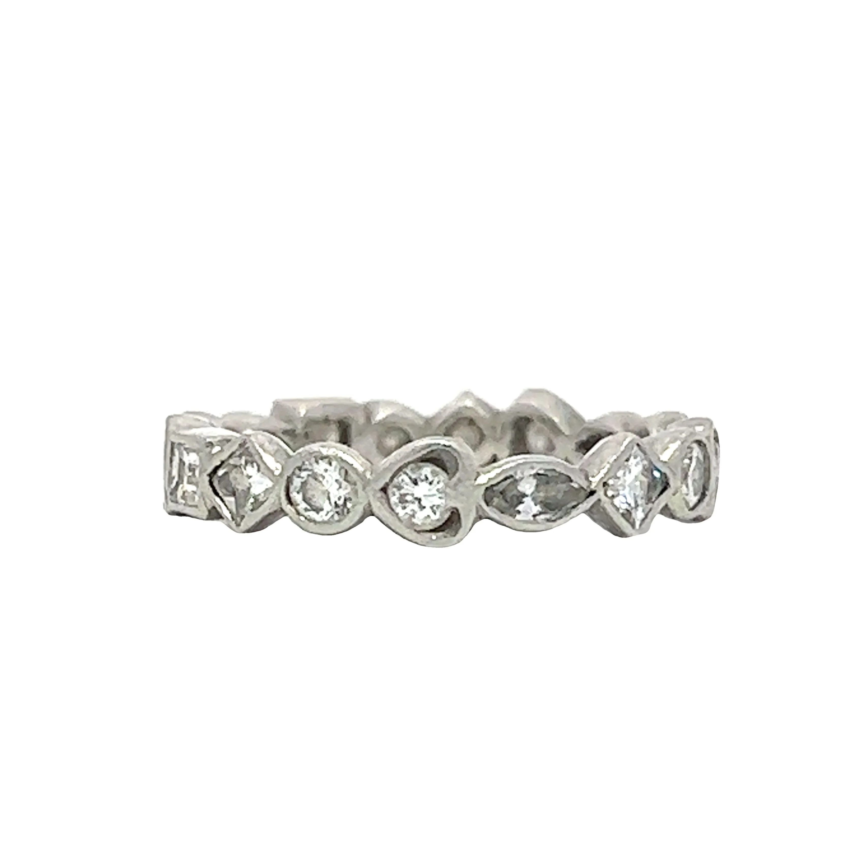 1.16 Multi-Shaped Diamond Eternity Band in Platinum - Image 3