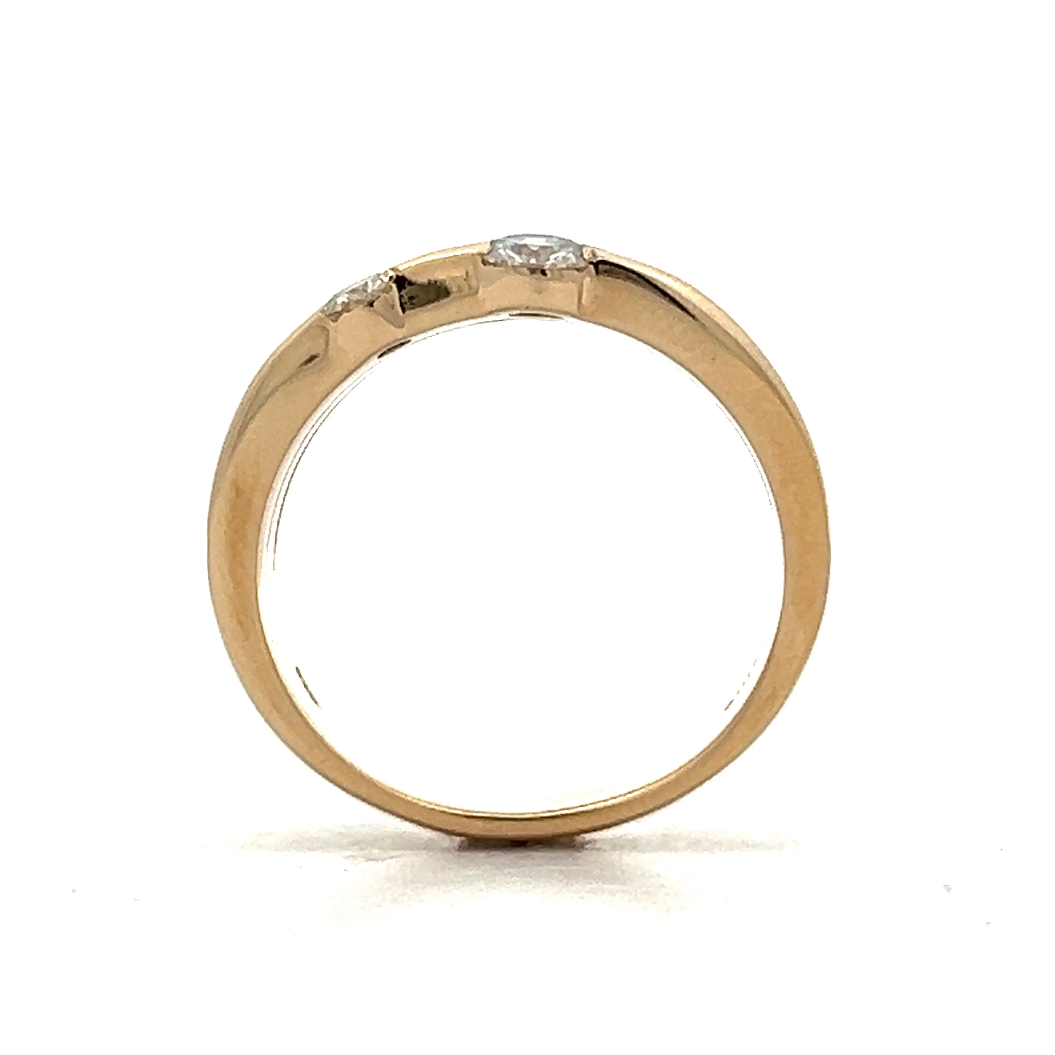 1.18 Flush Set Diamond Right Hand Ring Yellow Gold - Image 4