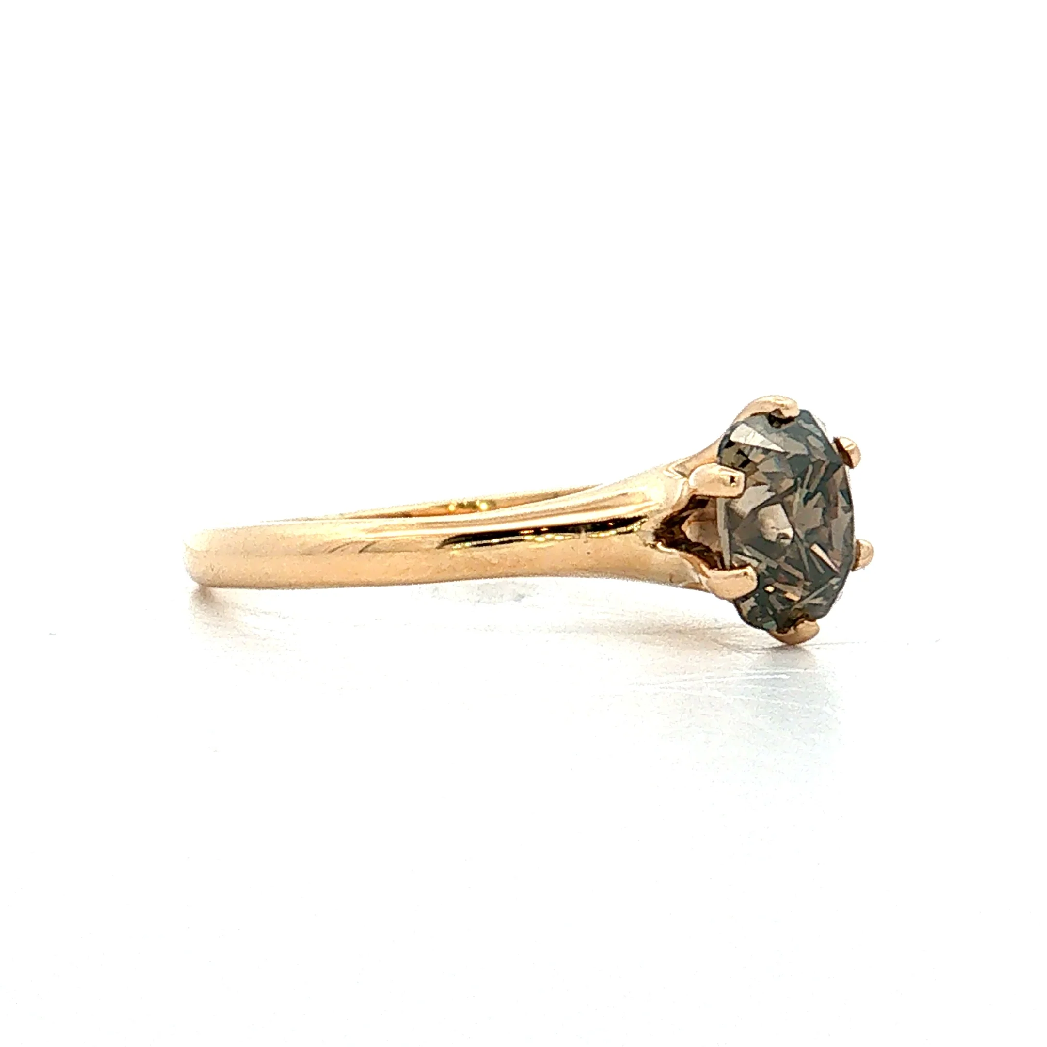 1.19 Vintage Victorian Diamond Engagement Ring 18k - Image 3
