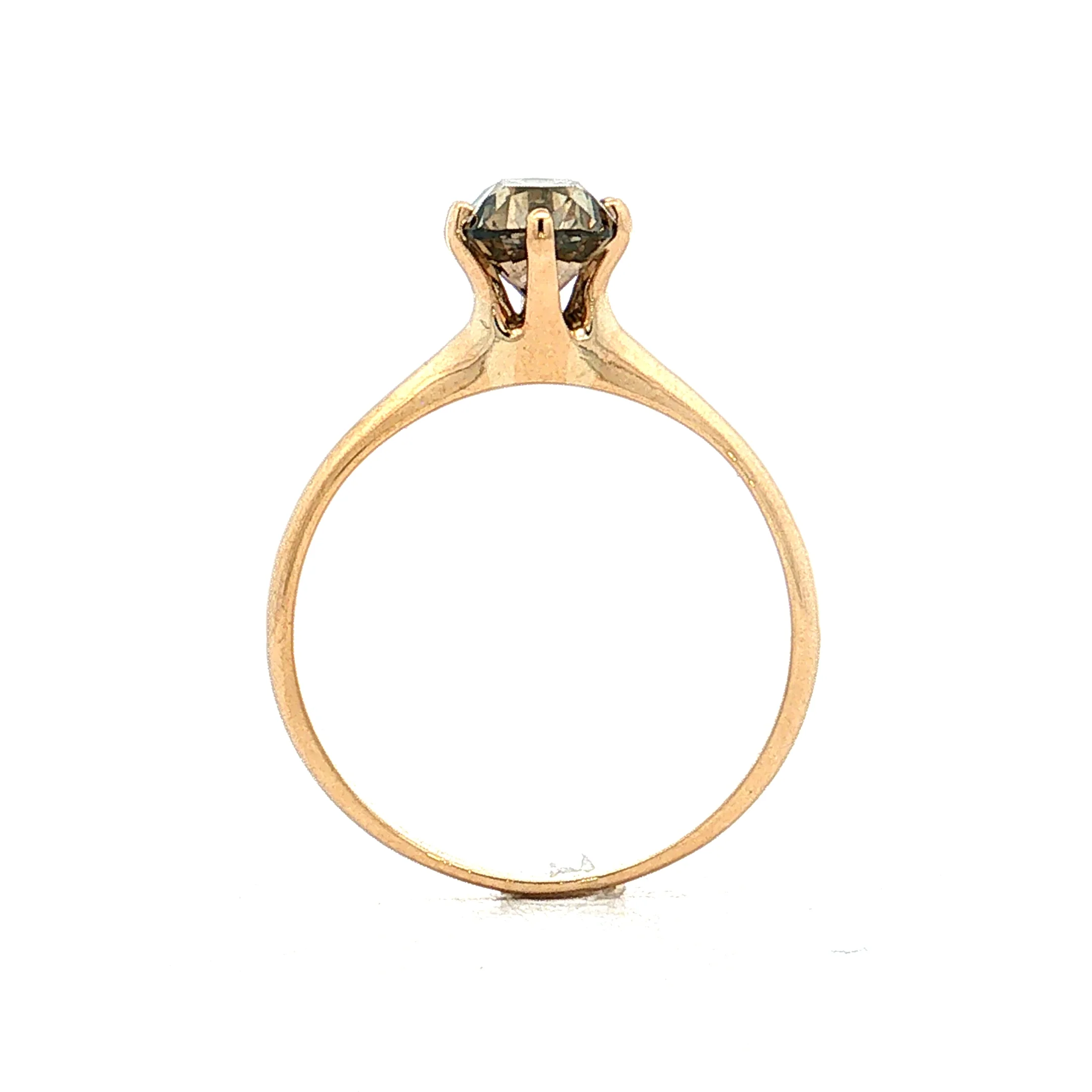 1.19 Vintage Victorian Diamond Engagement Ring 18k - Image 4