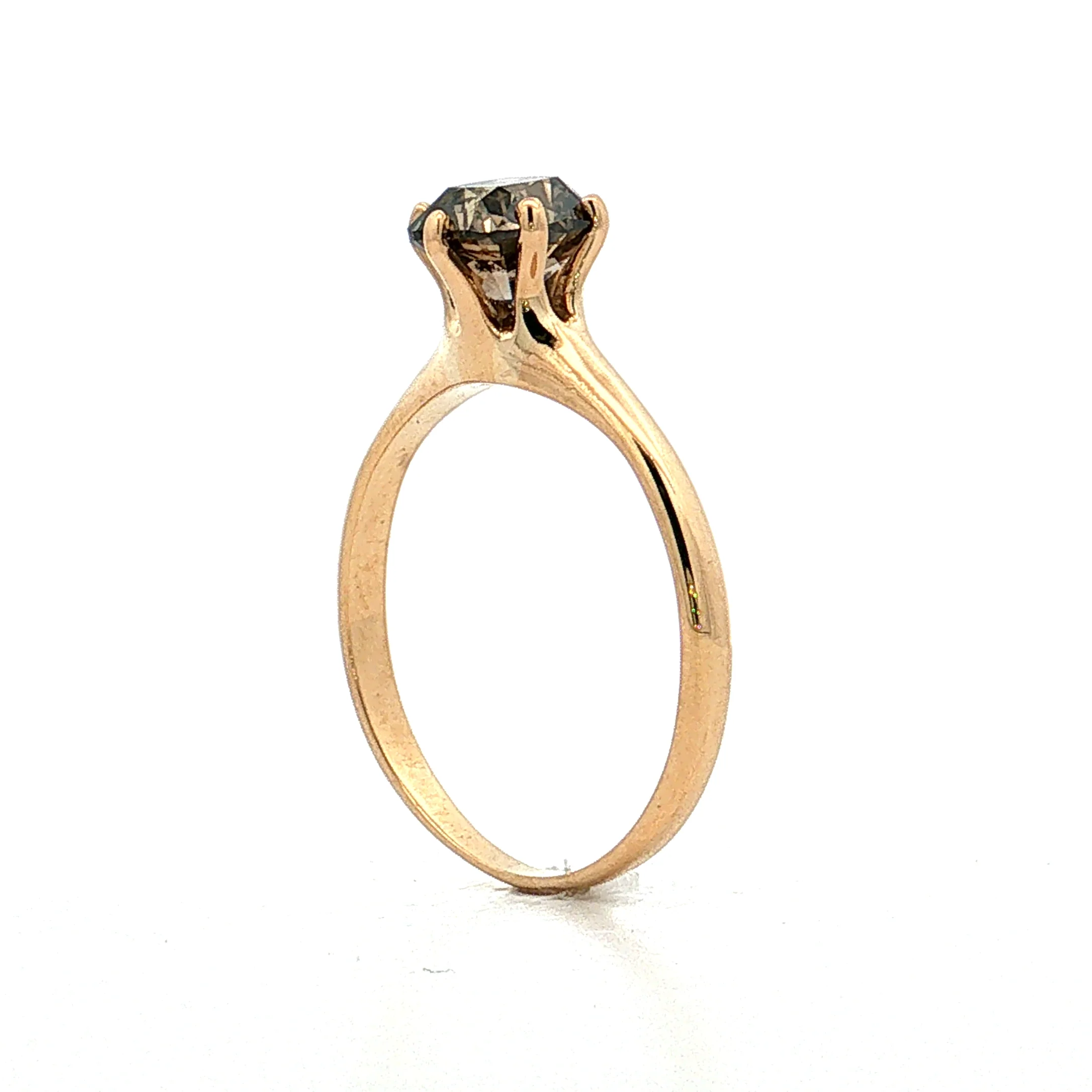 1.19 Vintage Victorian Diamond Engagement Ring 18k - Image 5