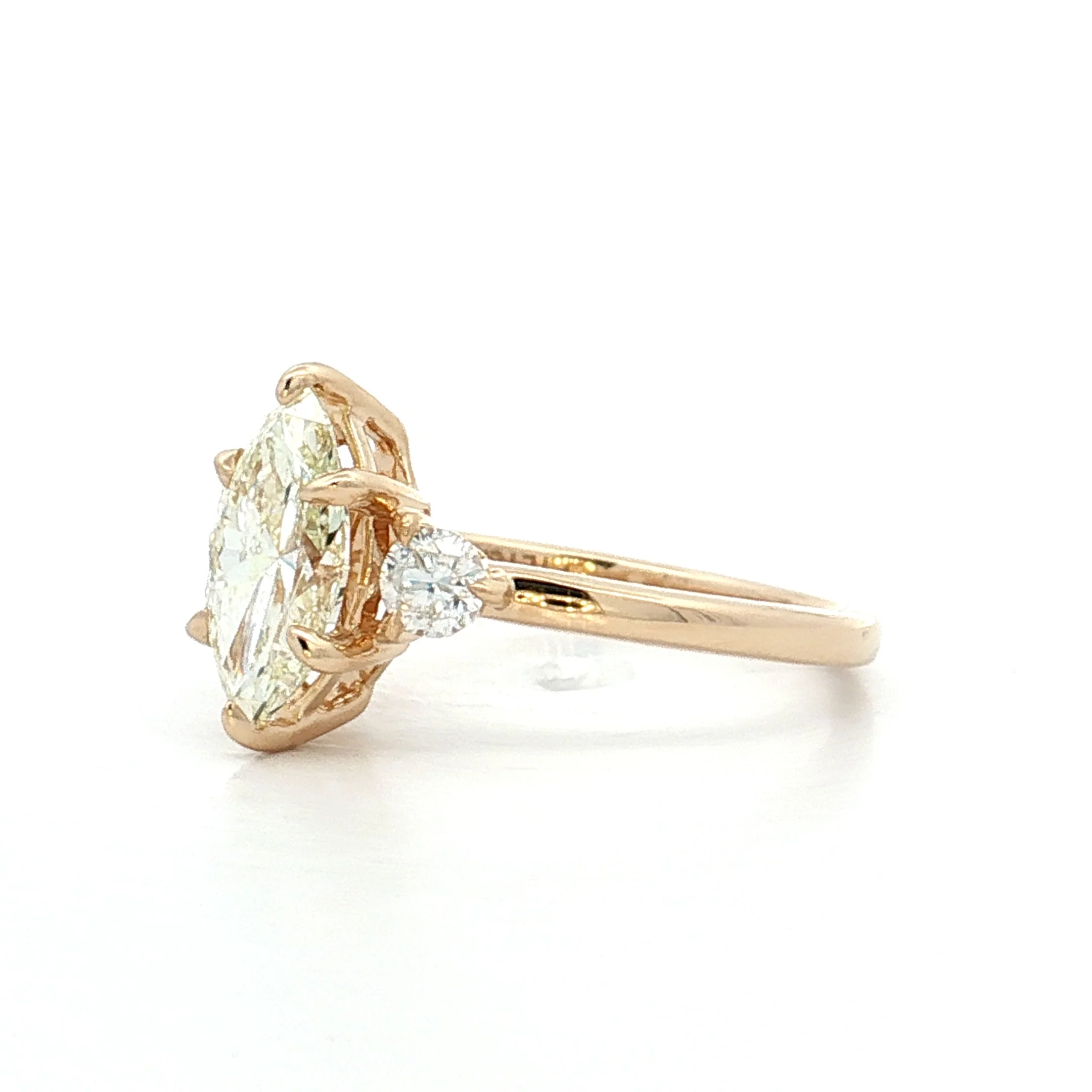 1.20 GIA Marquise Diamond Engagement Ring 14k - Image 2