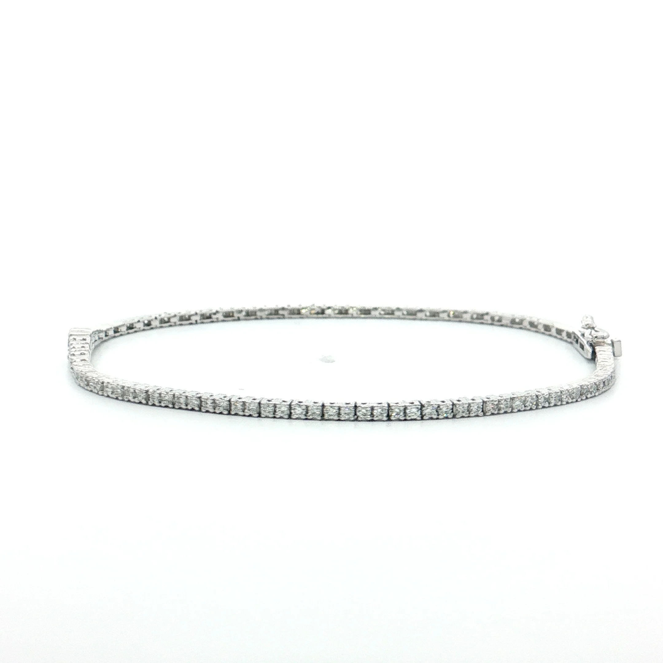 1.20 Graduated Diamond Bracelet 14k White Gold - Image 2