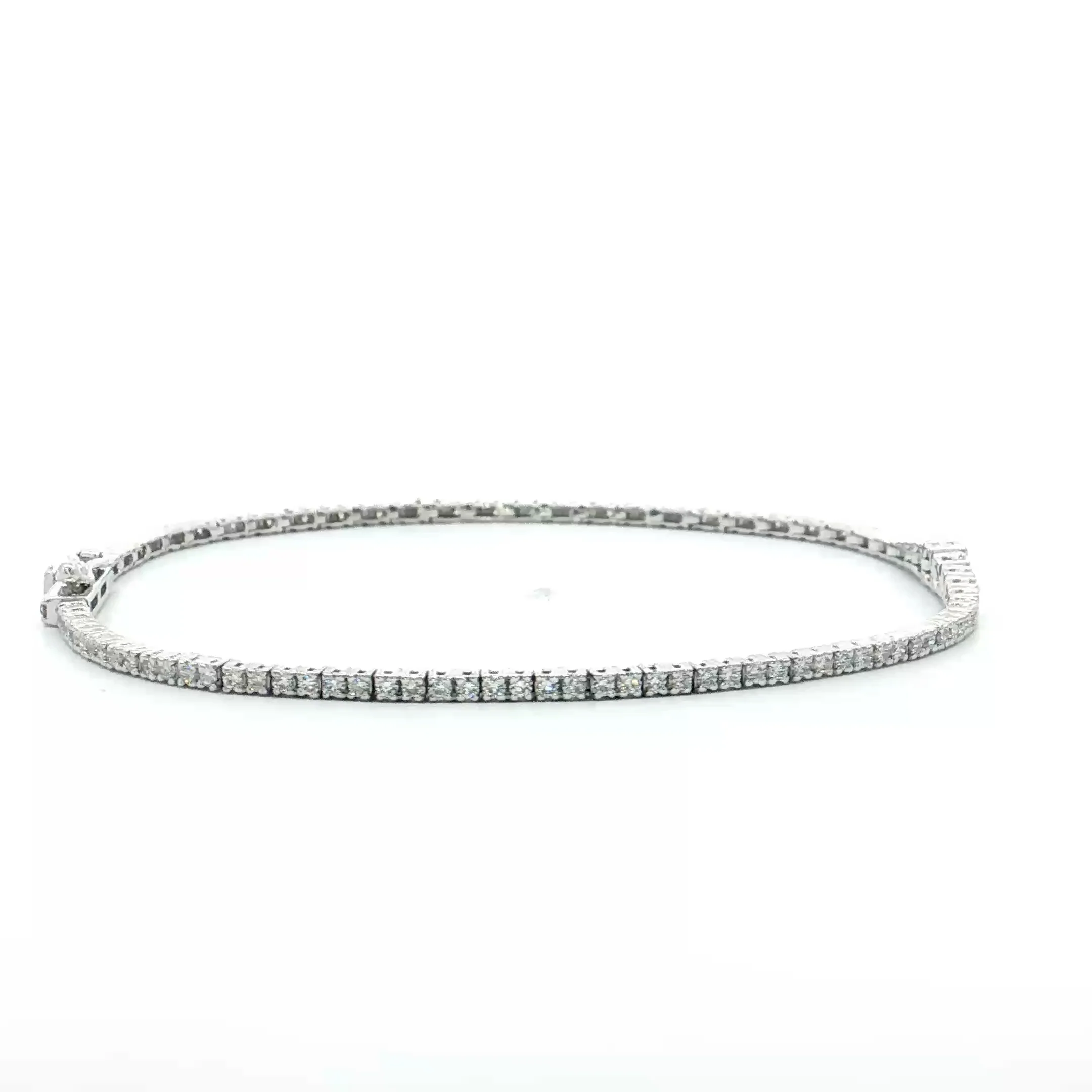 1.20 Graduated Diamond Bracelet 14k White Gold - Image 3