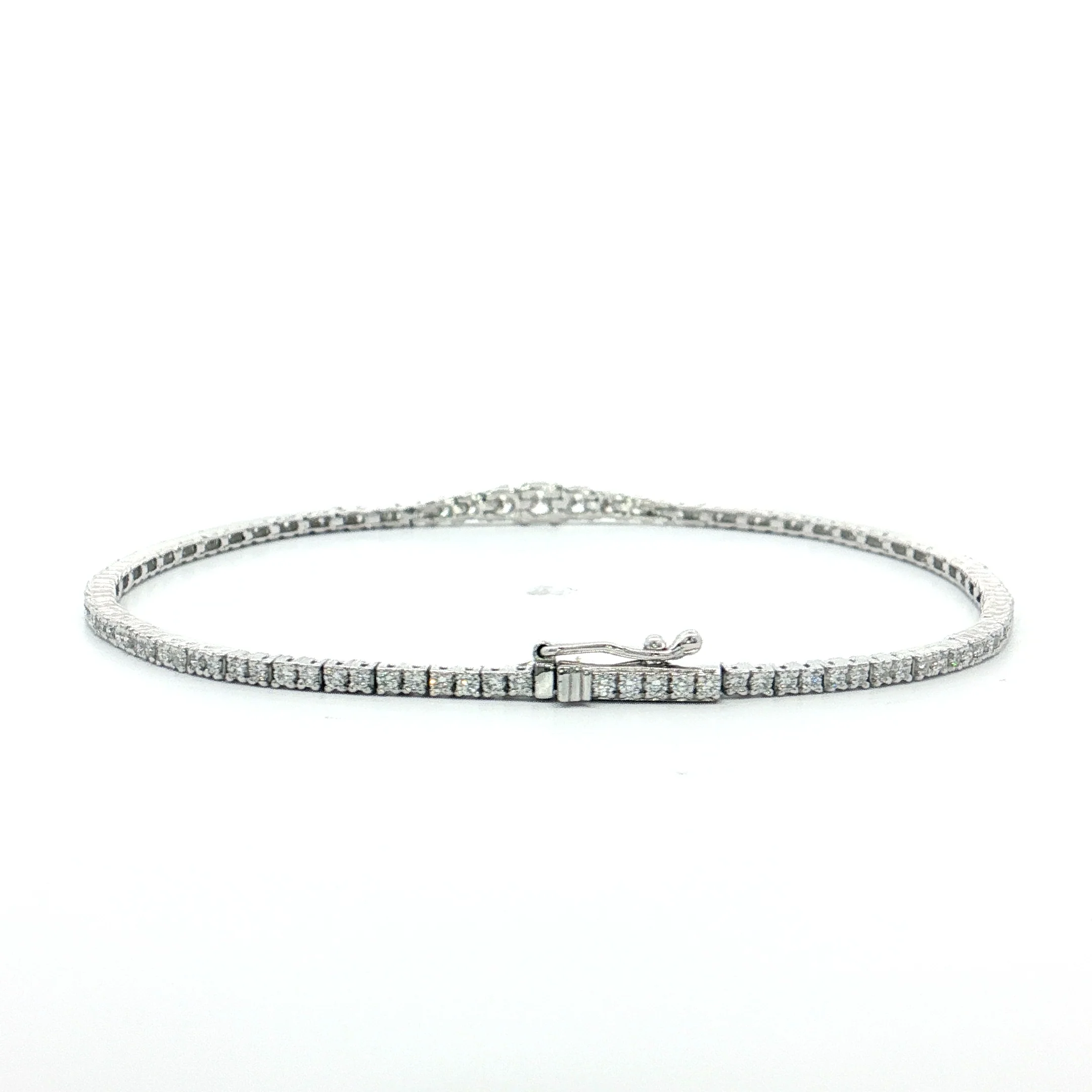 1.20 Graduated Diamond Bracelet 14k White Gold - Image 4