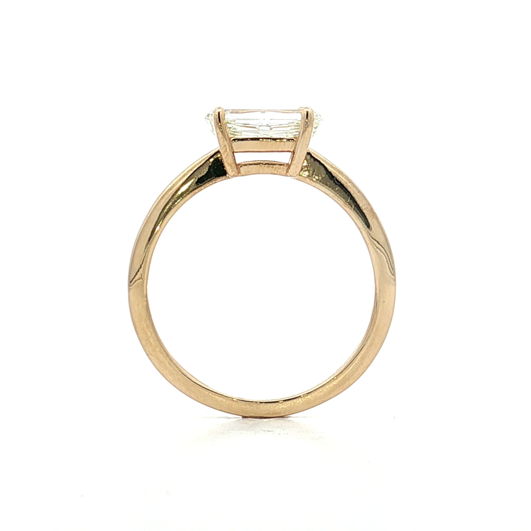 1.20 Oval Step Cut Diamond Engagement Ring in 14k - Image 4