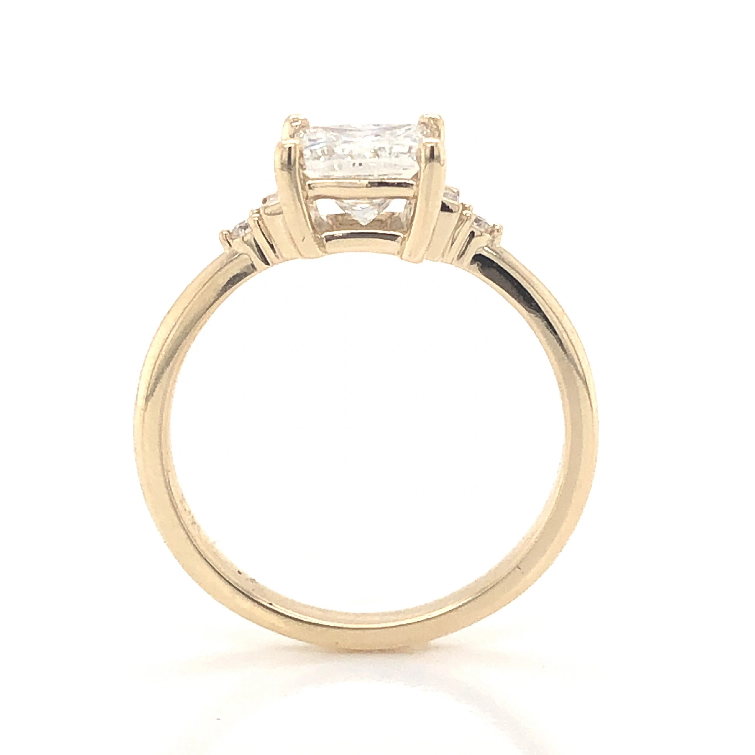 1.20 Princess Cut Diamond Engagement Ring in 14K Yellow Gold - Image 4