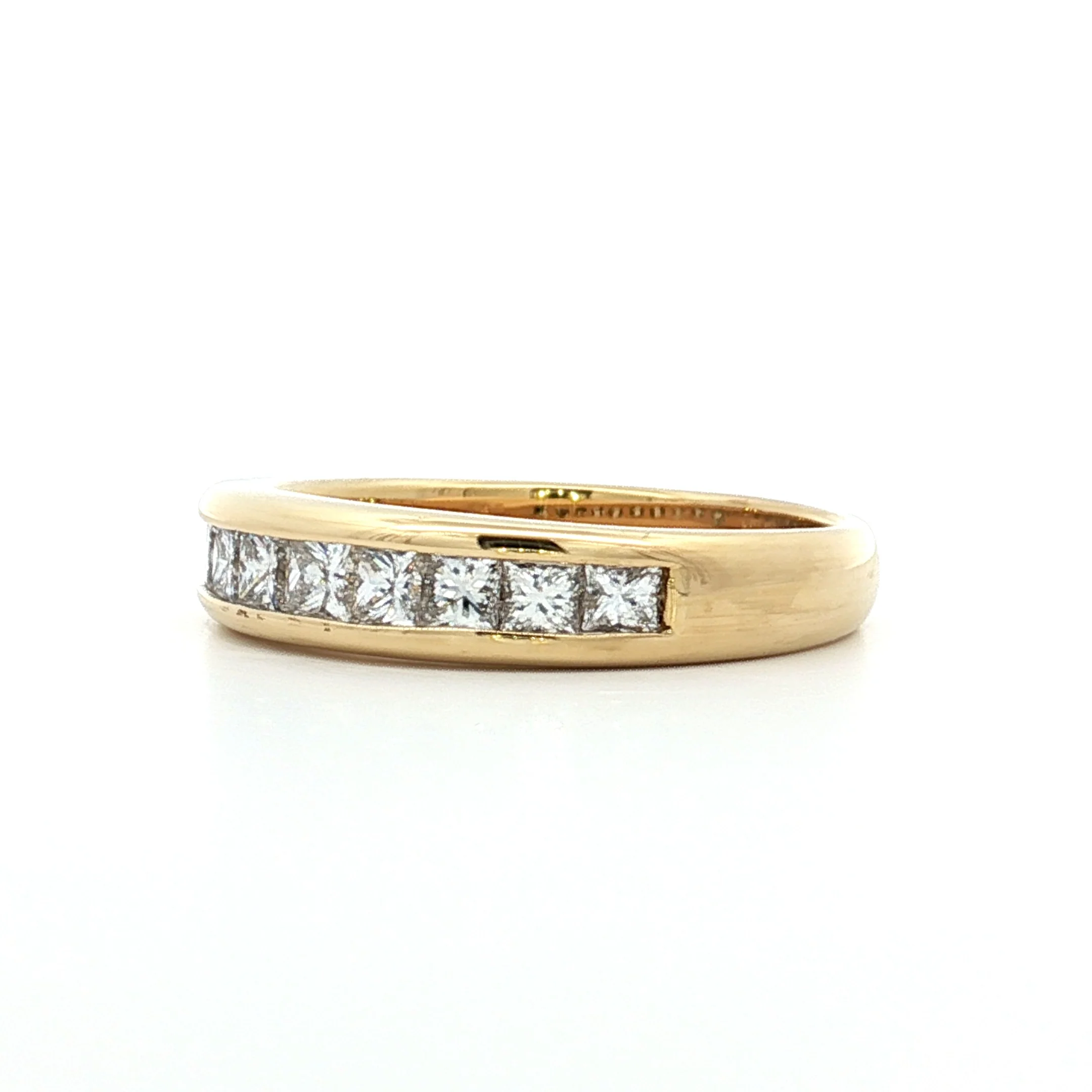 1.20 Princess Cut Diamond Wedding Band in 18k - Image 2