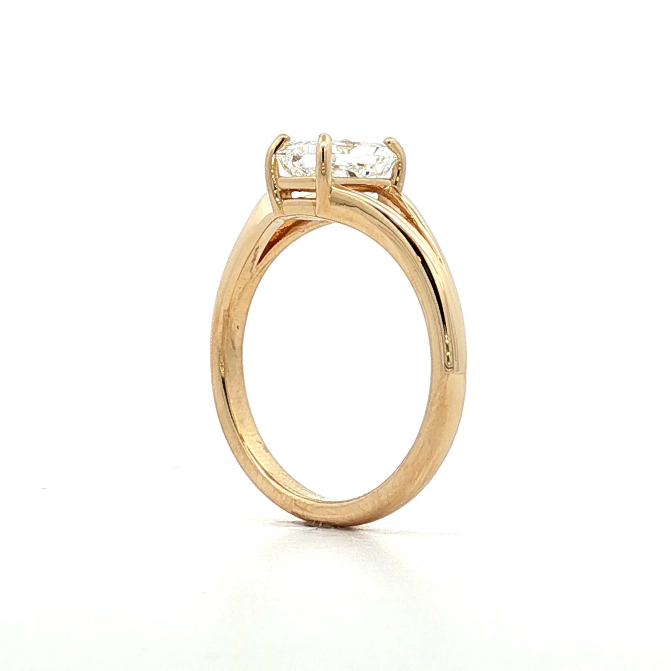 1.20 Radiant Cut Diamond Engagement Ring 14k - Image 5