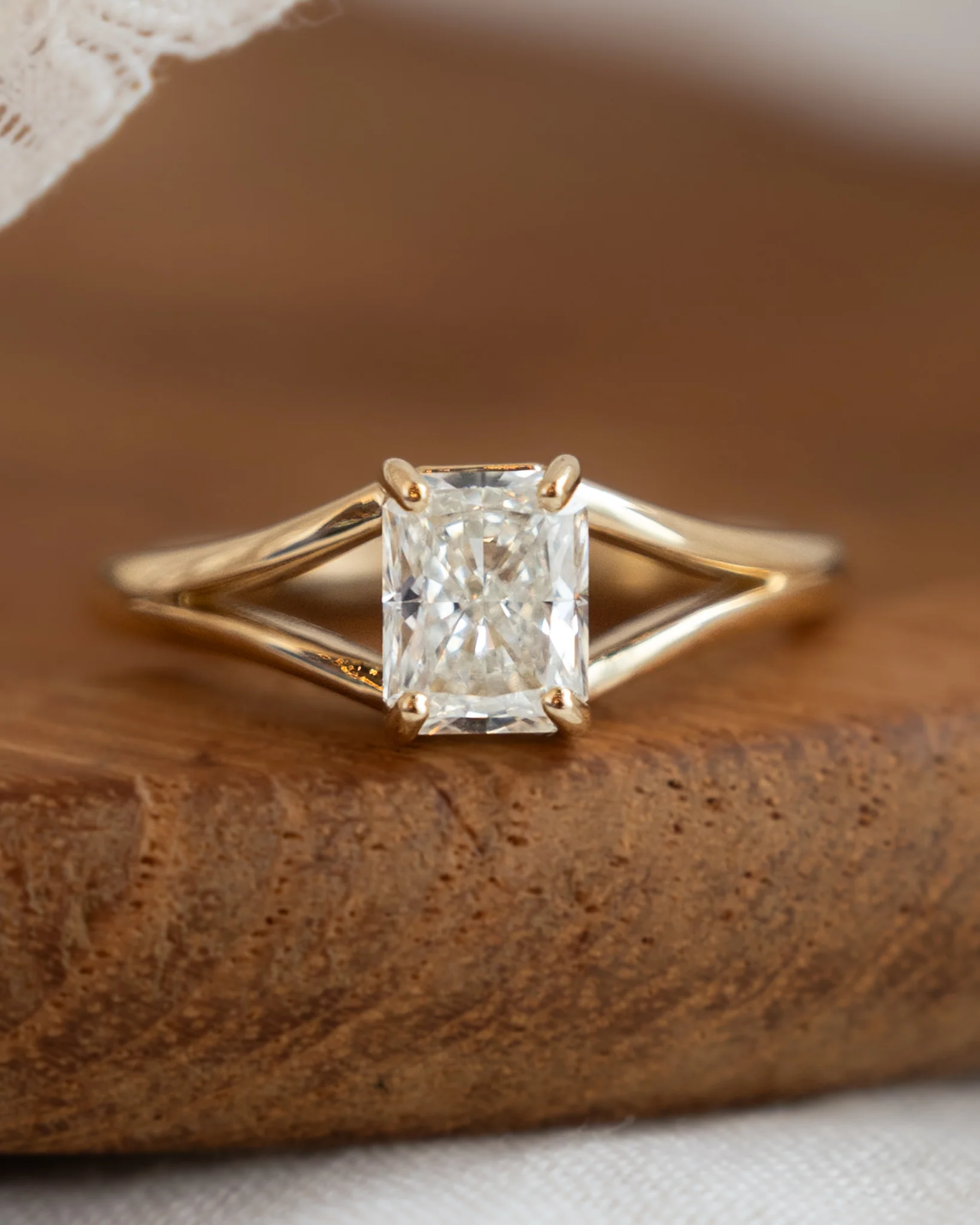 1.20 Radiant Cut Diamond Engagement Ring 14k - Image 6