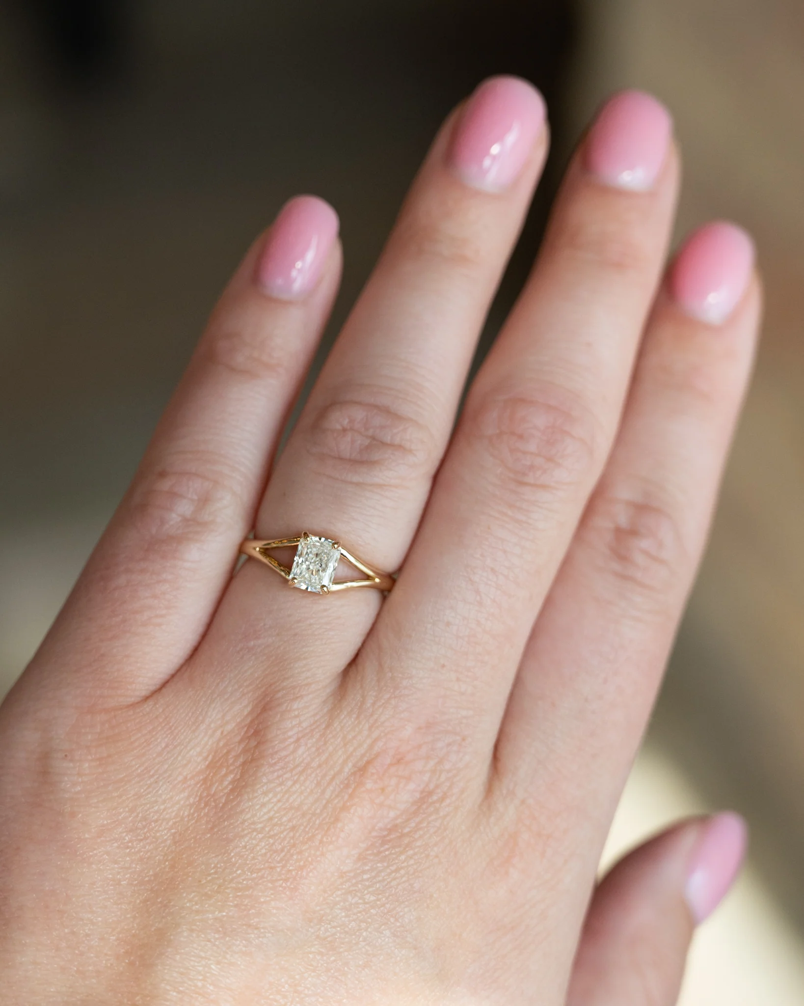 1.20 Radiant Cut Diamond Engagement Ring 14k - Image 7