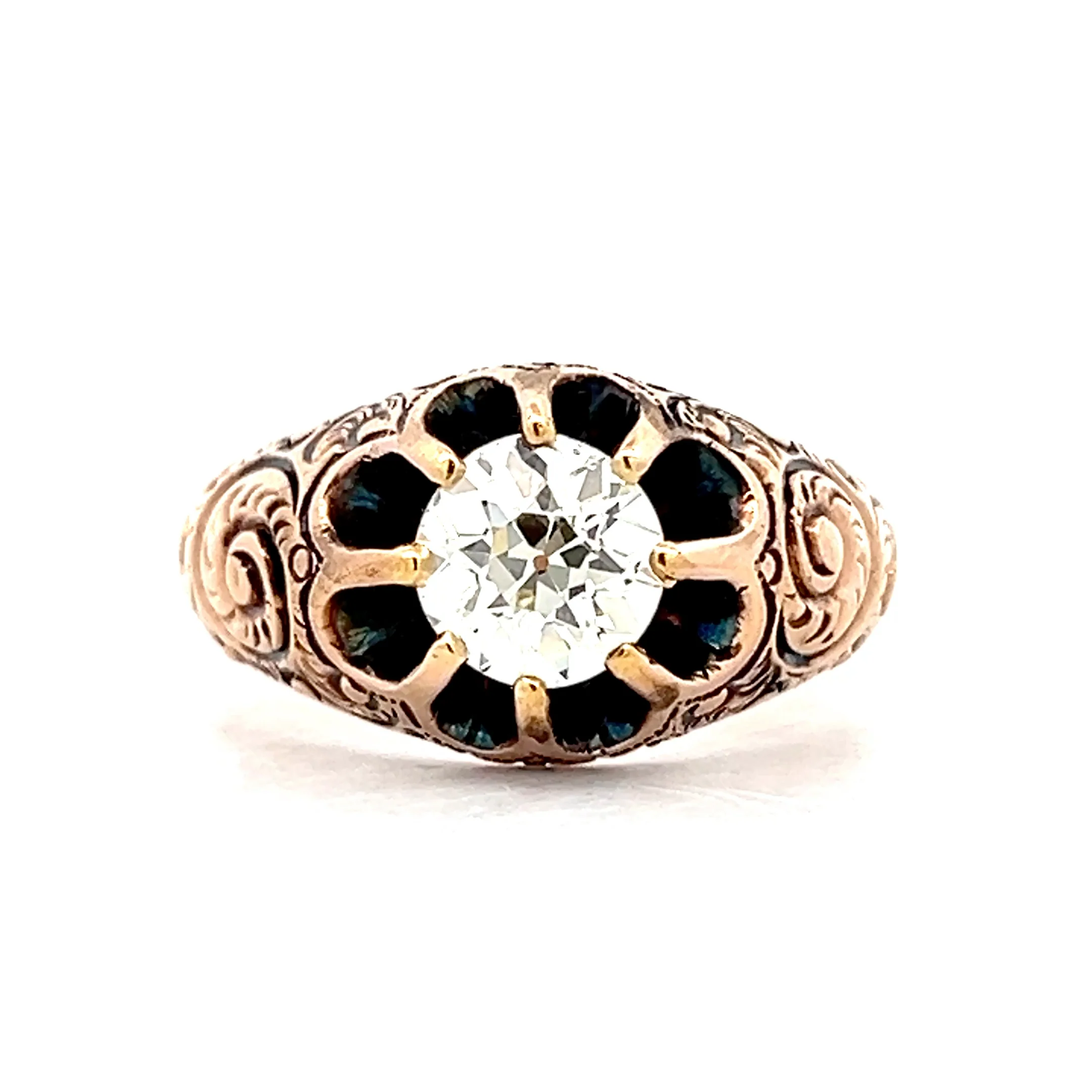 1.24 Antique Victorian Diamond Engagement Ring 10k