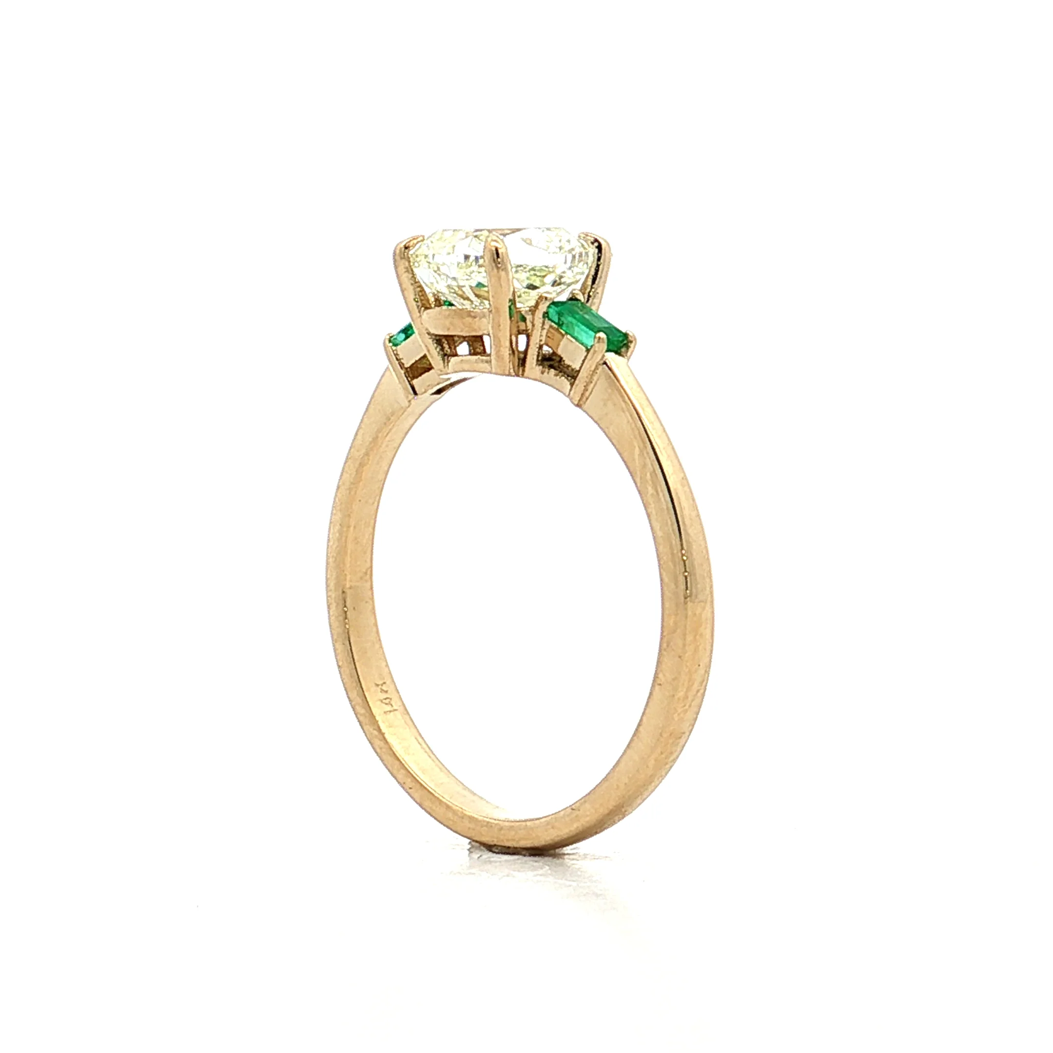 1.01 Old Mine Brilliant Diamond Engagement Ring 14k - Image 5