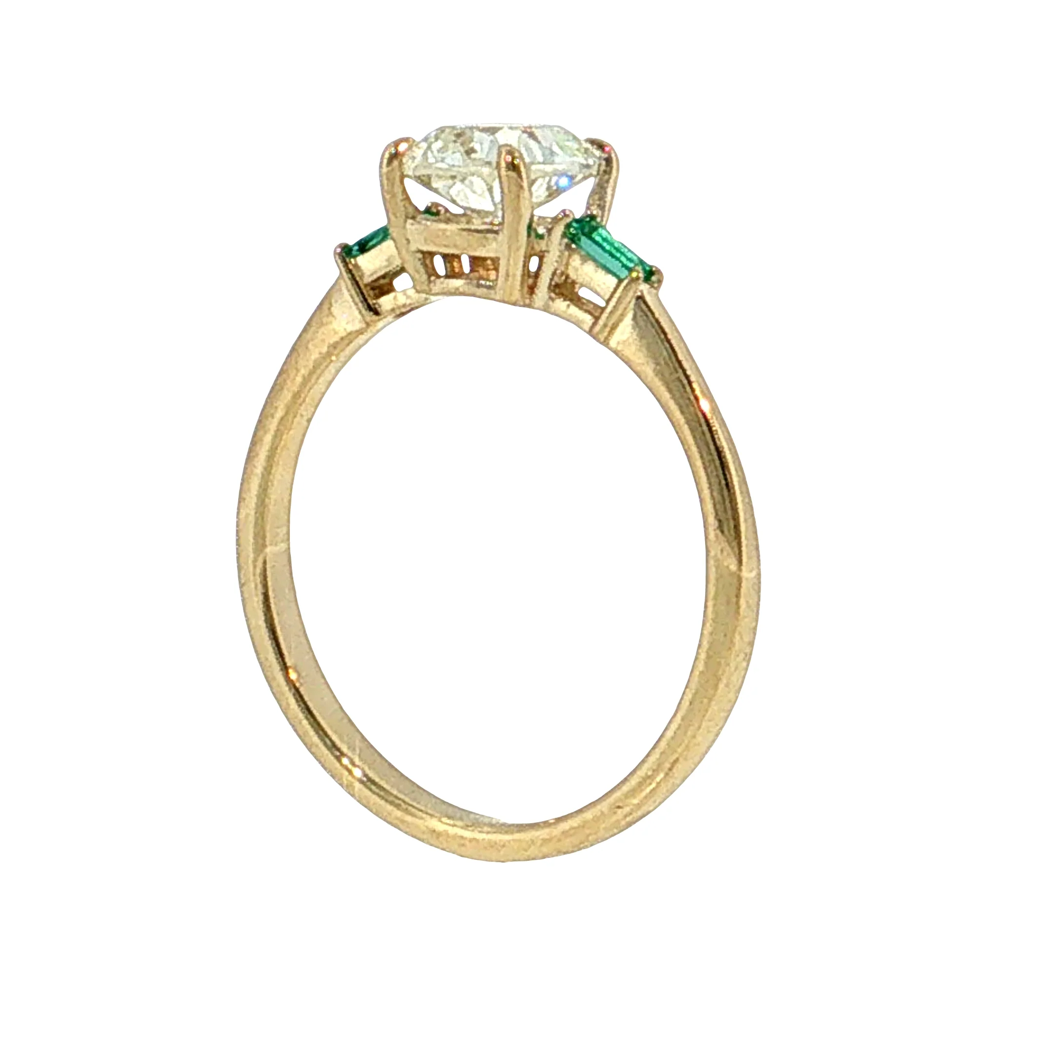 1.01 Old Mine Brilliant Diamond Engagement Ring 14k - Image 9