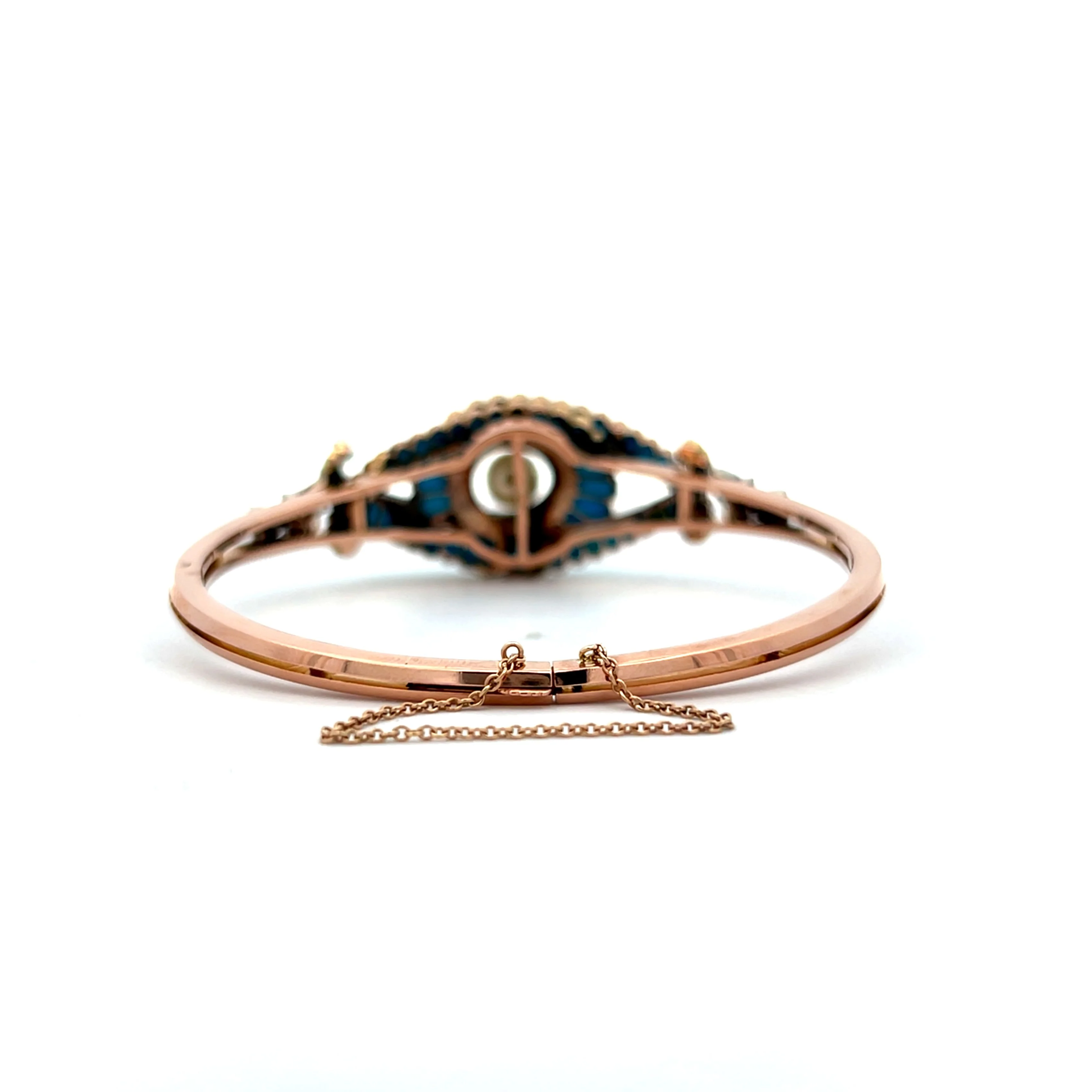 1.25 Victorian Diamond, Tuquoise & Pearl Bracelet in 18k - Image 4
