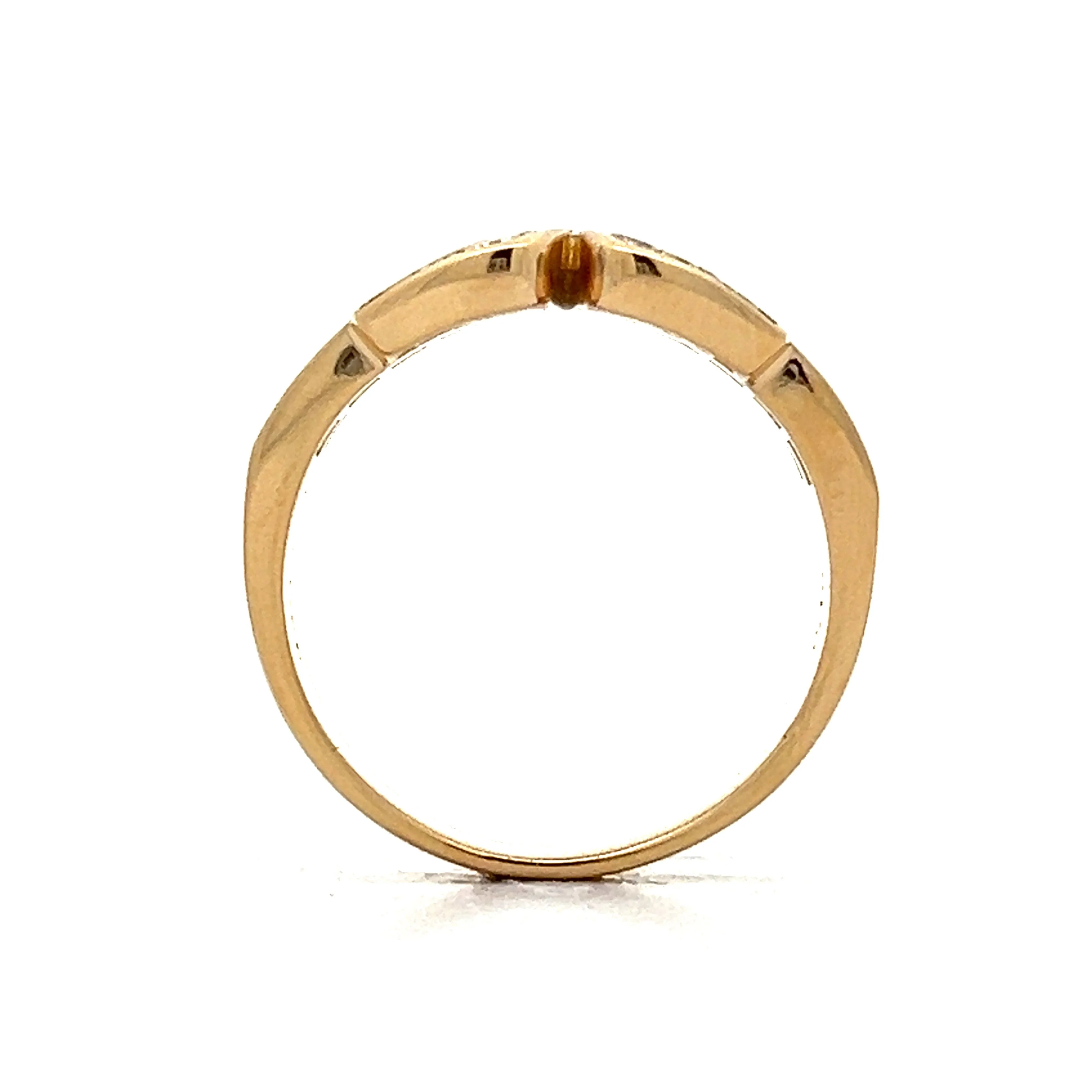 1.26 Ruby & Diamond Buckle Ring in 18k Yellow Gold - Image 4