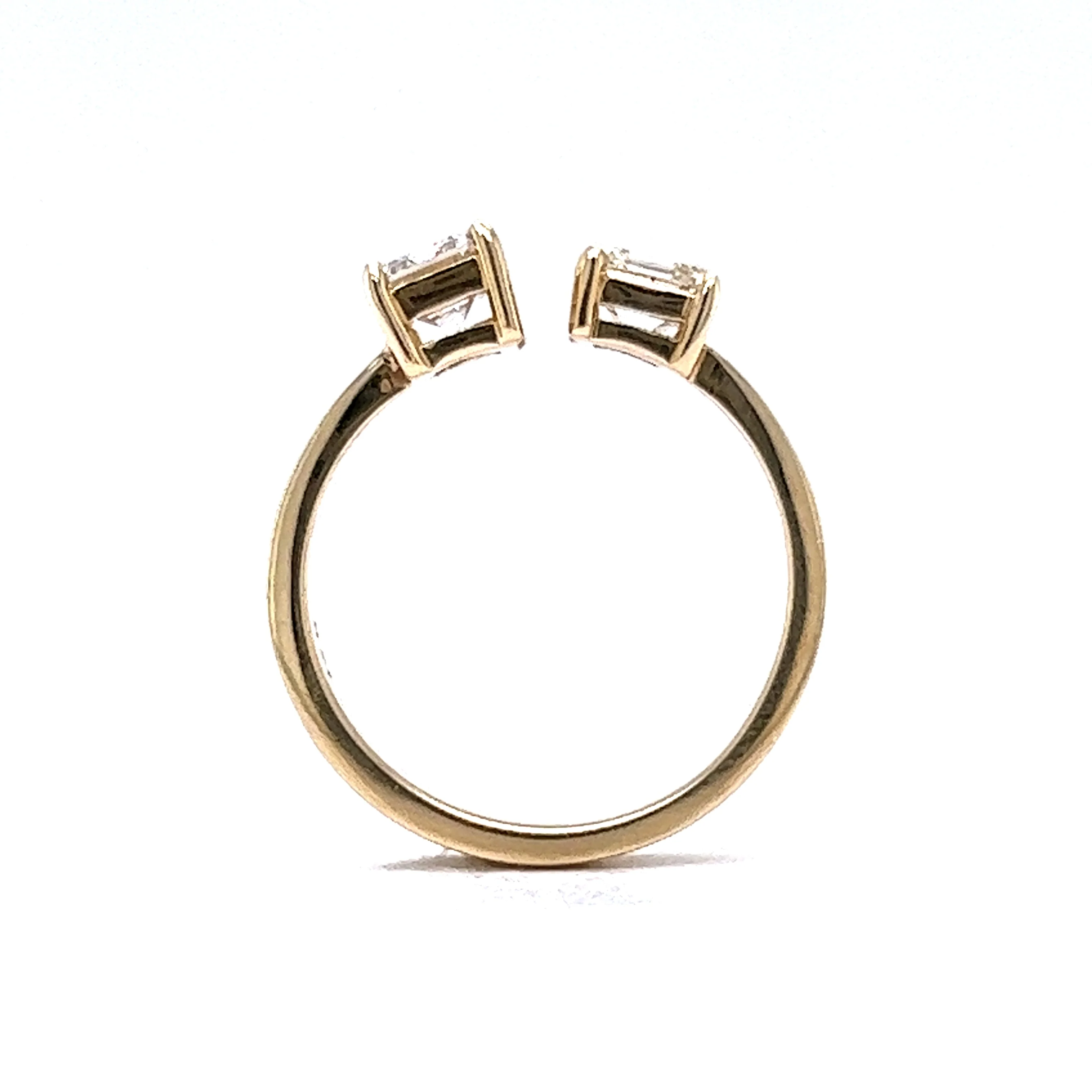 1.27 Diamond Open Stacking Ring in 14k Yellow Gold - Image 4