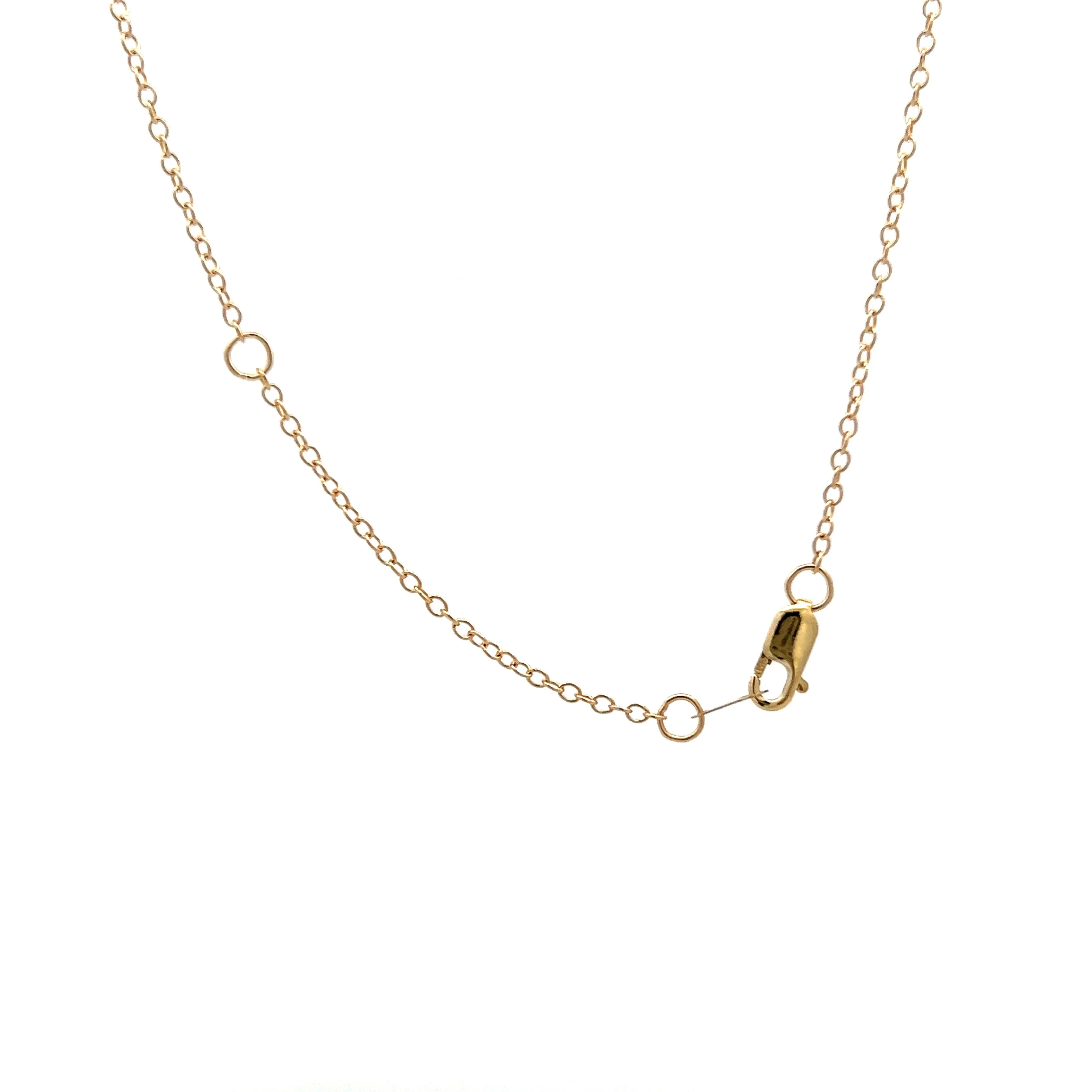 1.29 Emerald Cut Peridot Necklace in 14k Yellow Gold - Image 4