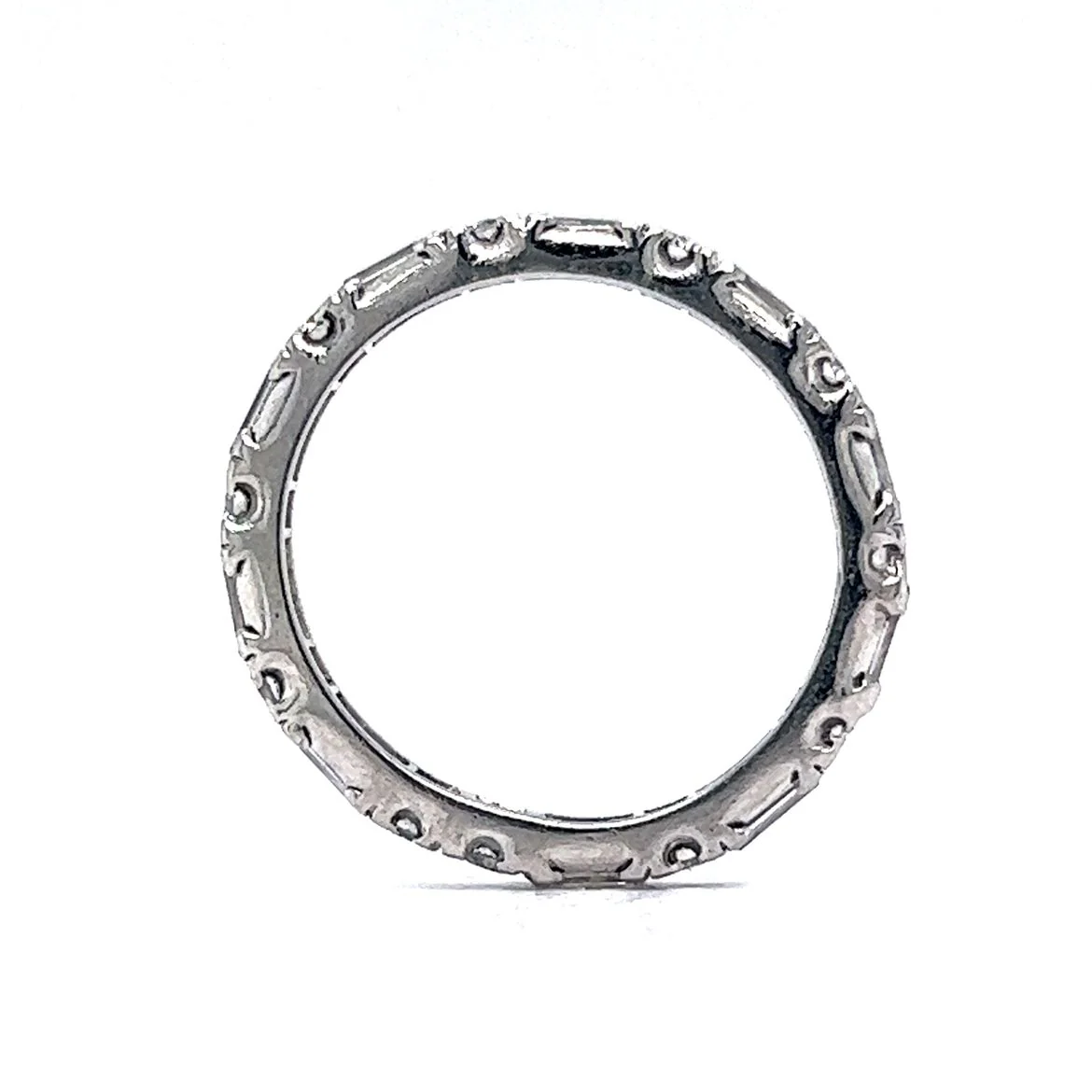 1.30 Baguette Diamond Eternity Wedding Band in Platinum - Image 4