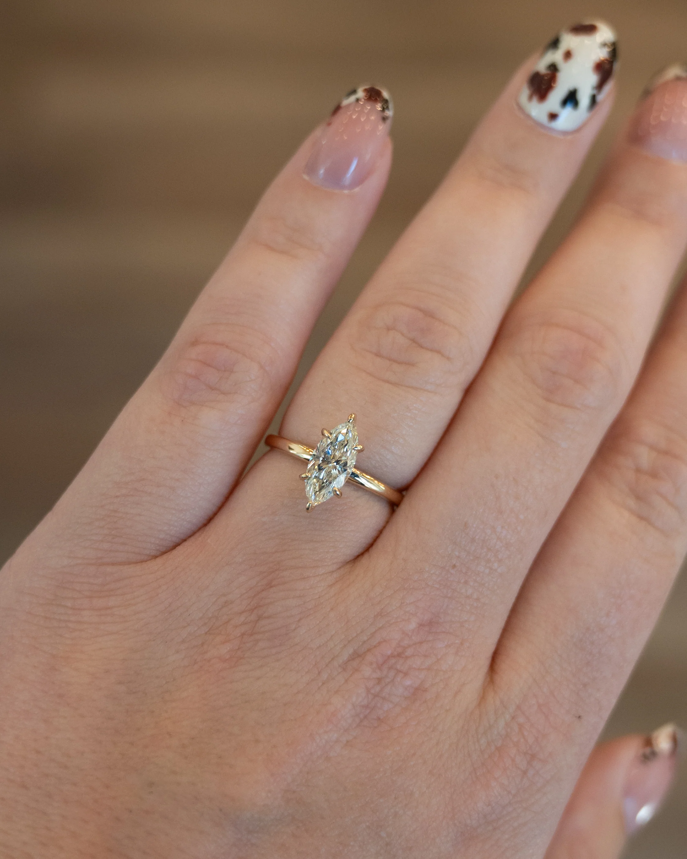 1.31 Marquise Diamond Solitaire Engagement Ring 14k - Image 7