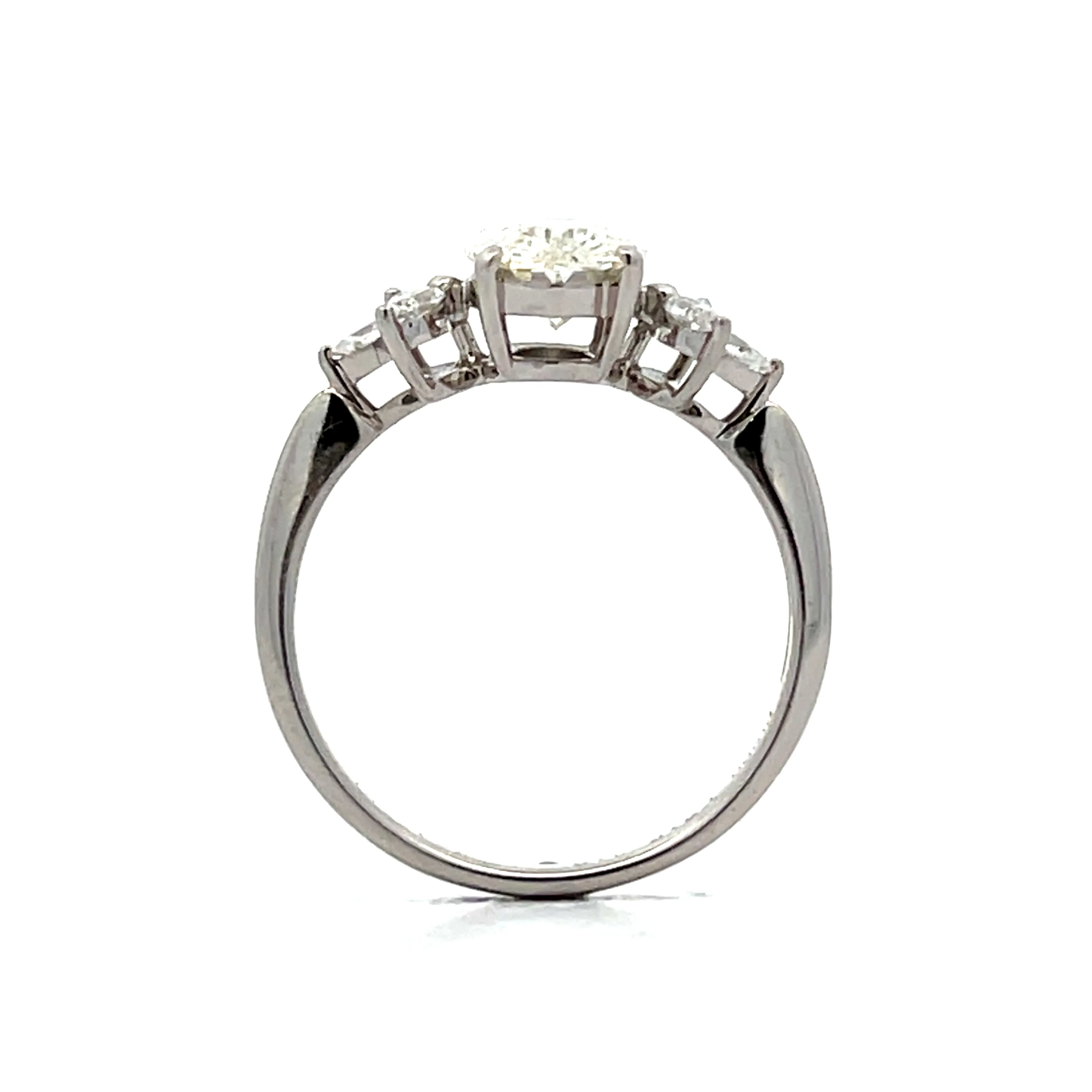 1.31 Oval Diamond Engagement Ring in Platinum - Image 4