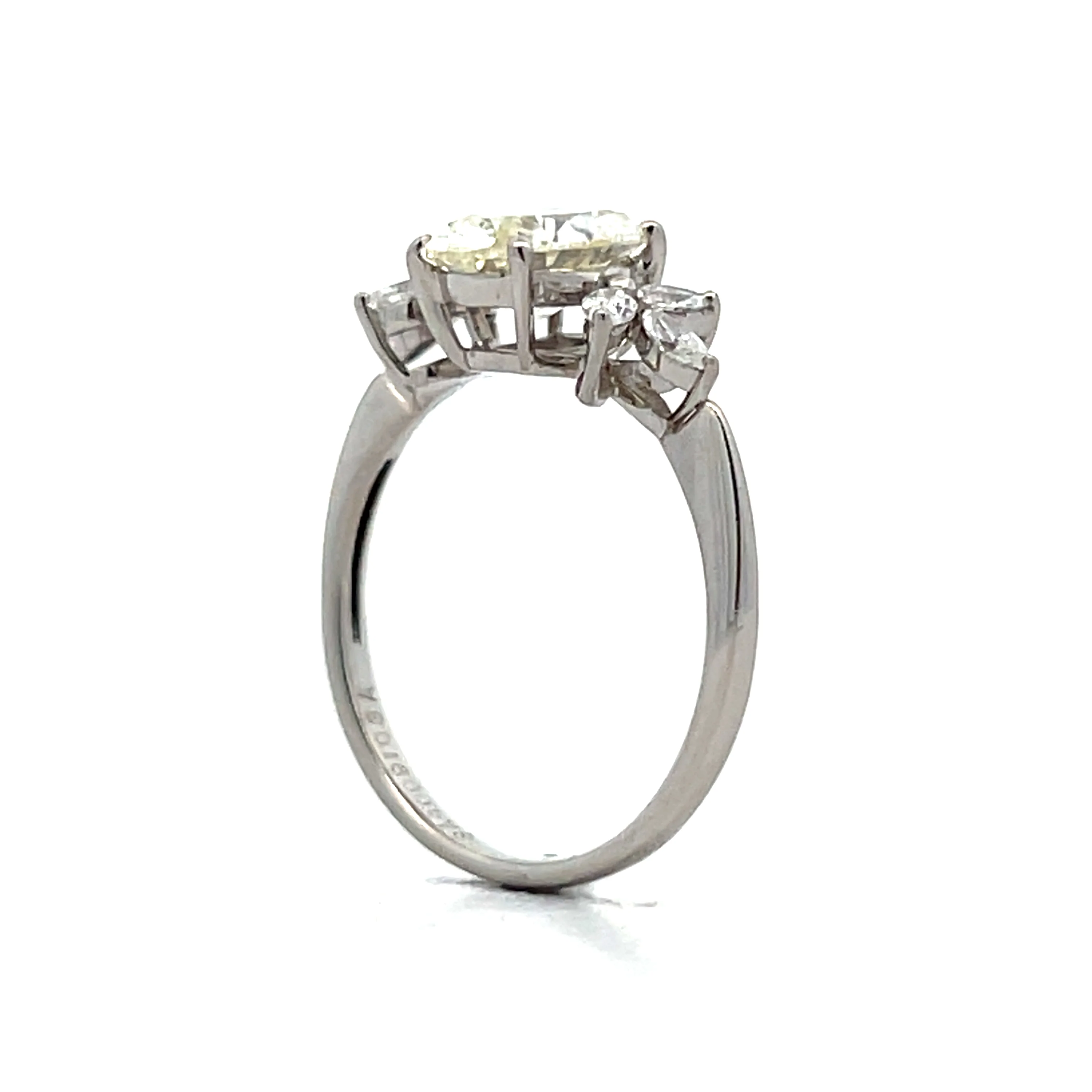 1.31 Oval Diamond Engagement Ring in Platinum - Image 5
