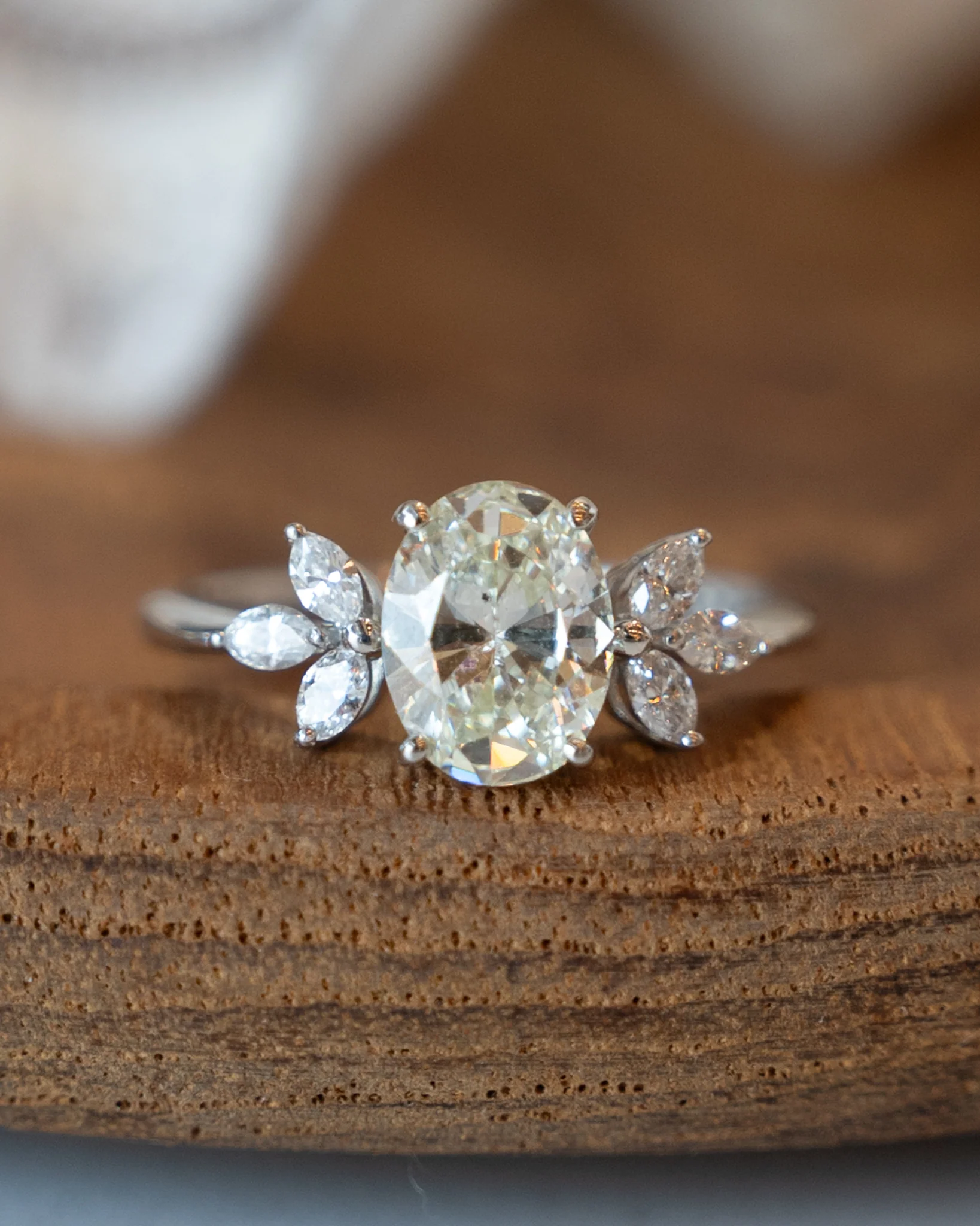 1.31 Oval Diamond Engagement Ring in Platinum - Image 6