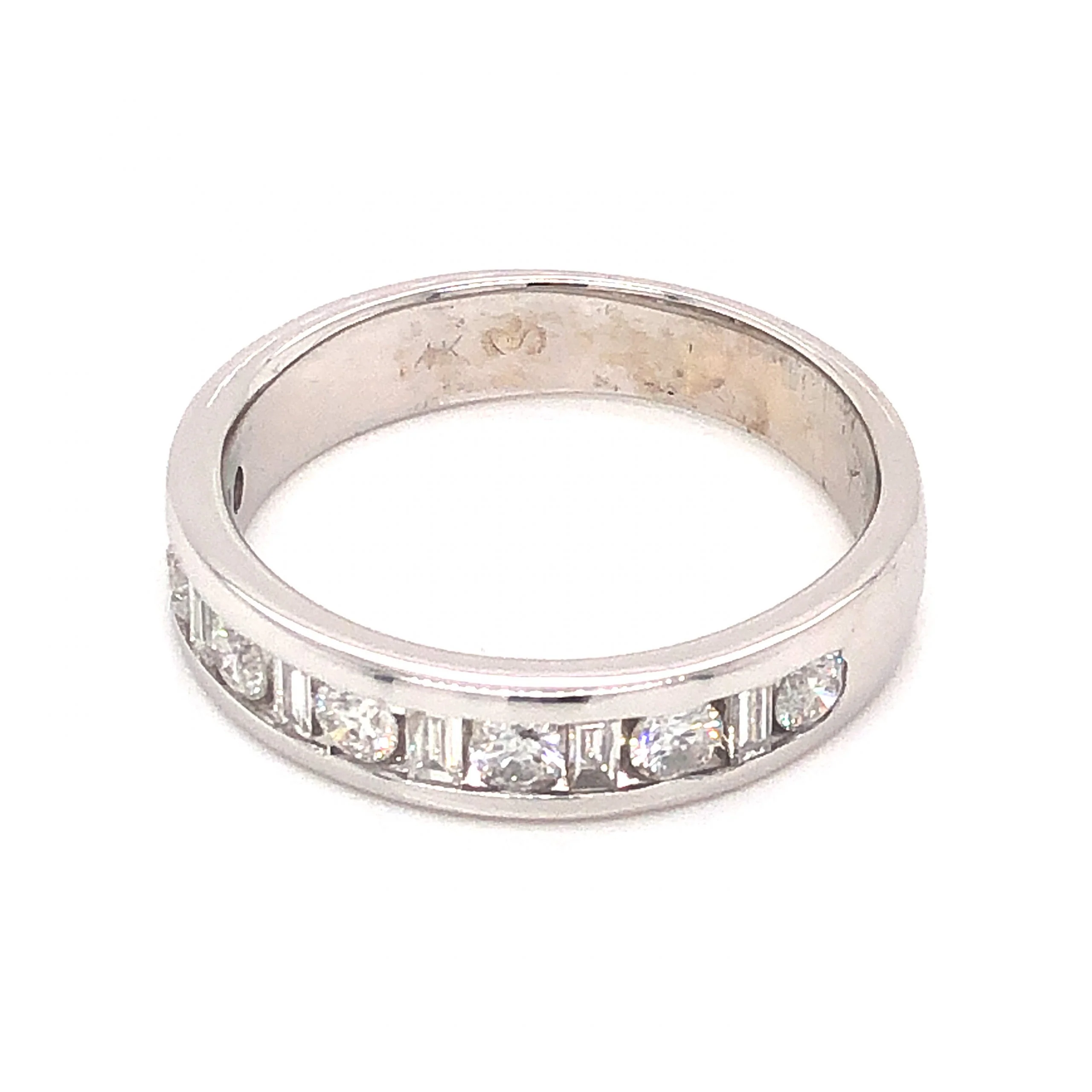 1.32 Men's Diamond Wedding Band in 14k White Gold - Image 2