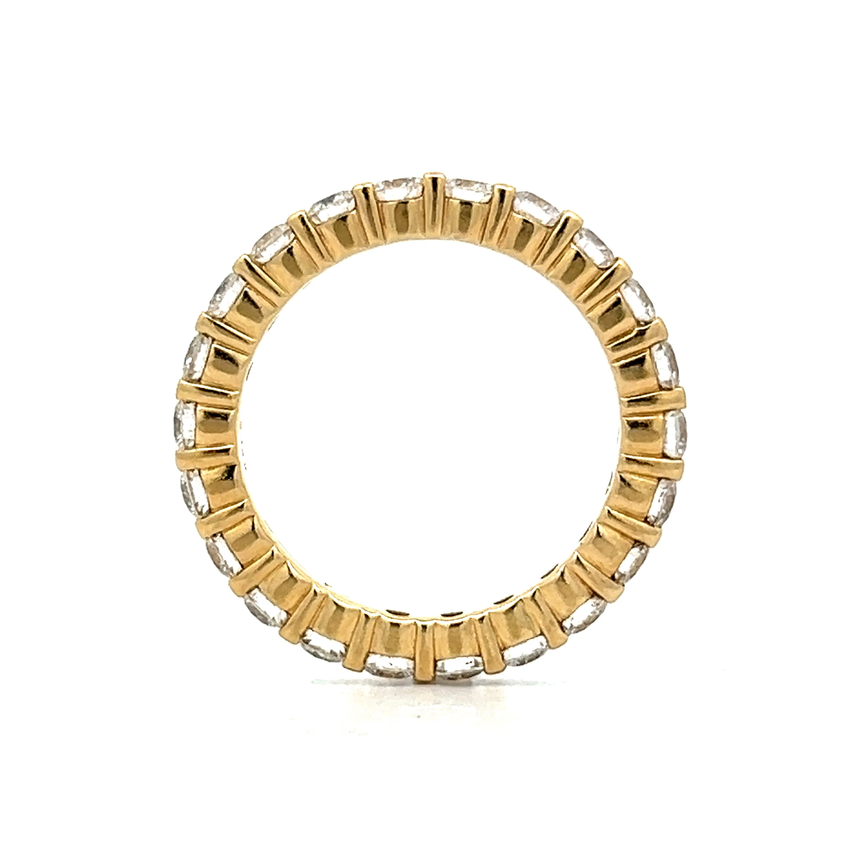 1.32 Round Diamond Eternity Wedding Band in Yellow Gold - Image 4