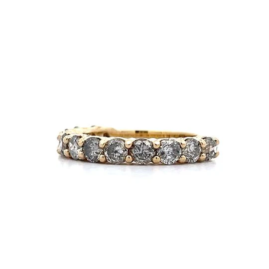 1.32 Salt & Pepper Diamond Wedding Band in 14k Yellow Gold - Image 2