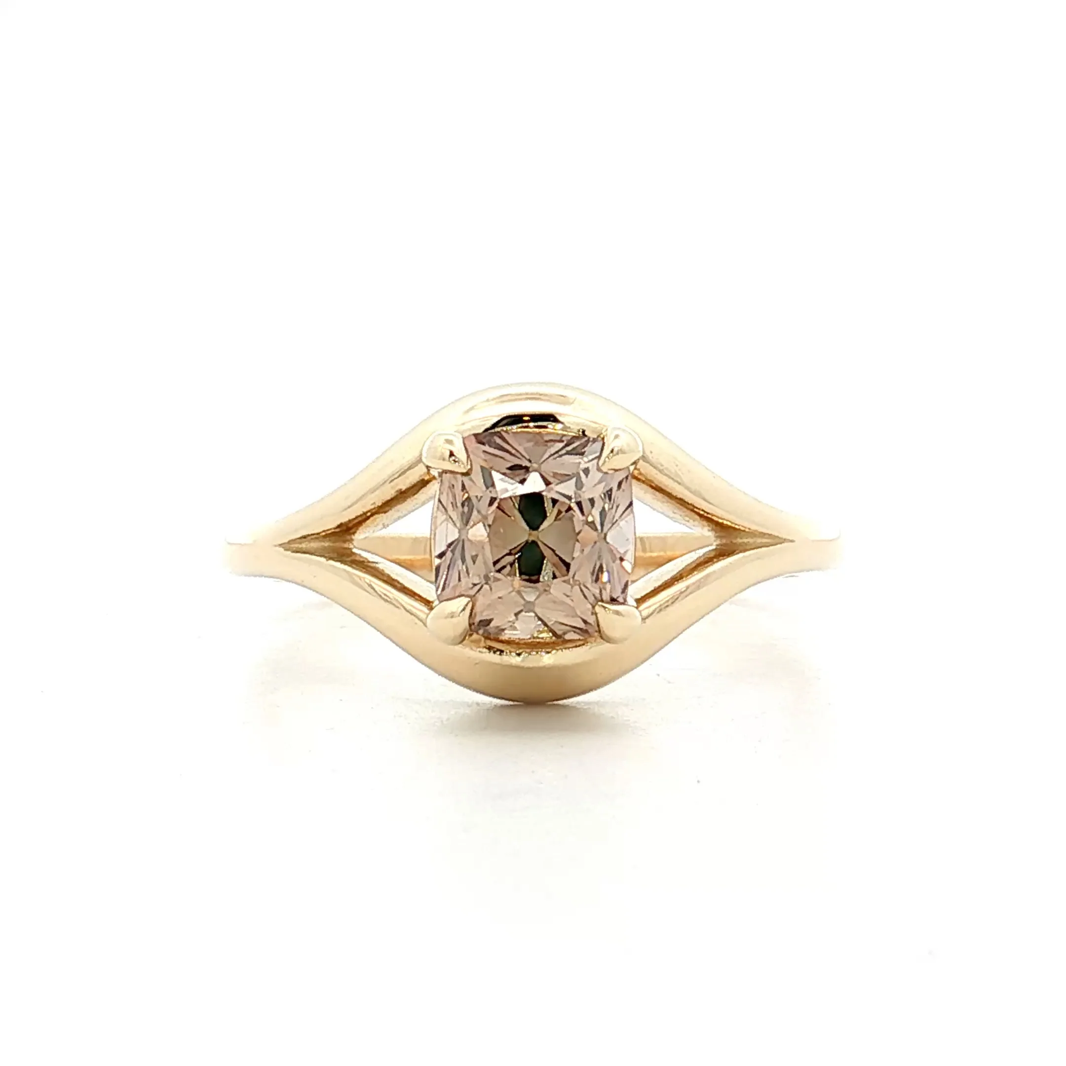 1.36 Old Mine Cushion Diamond Engagement Ring 14k