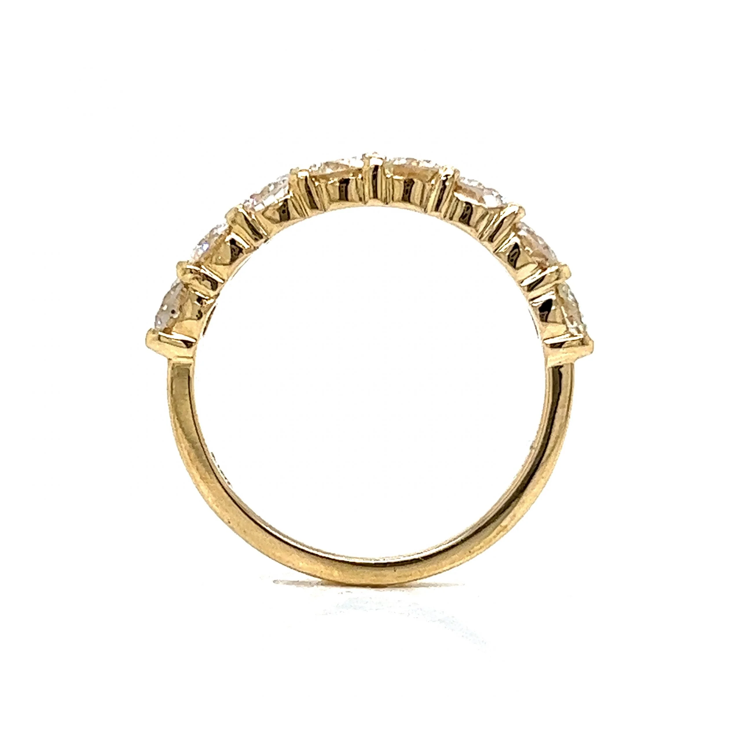1.38 Diamond Half Eternity Wedding Band in 14k Yellow Gold - Image 4