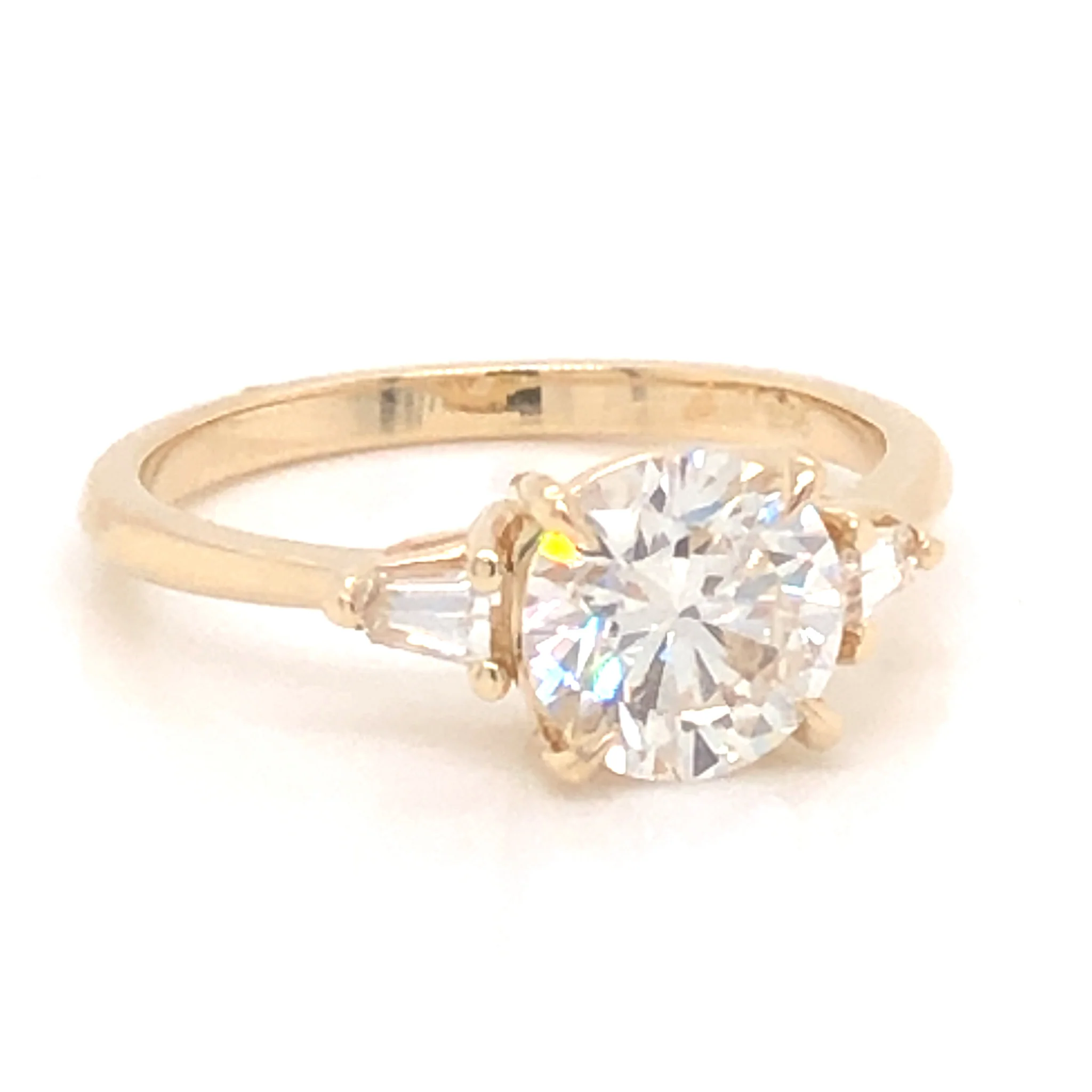 1.39 Diamond Engagement Ring in 14K Yellow Gold - Image 3