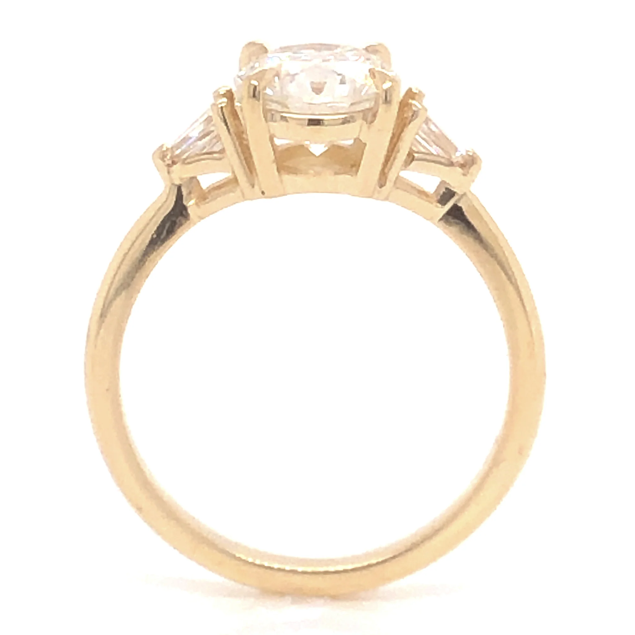 1.39 Diamond Engagement Ring in 14K Yellow Gold - Image 4