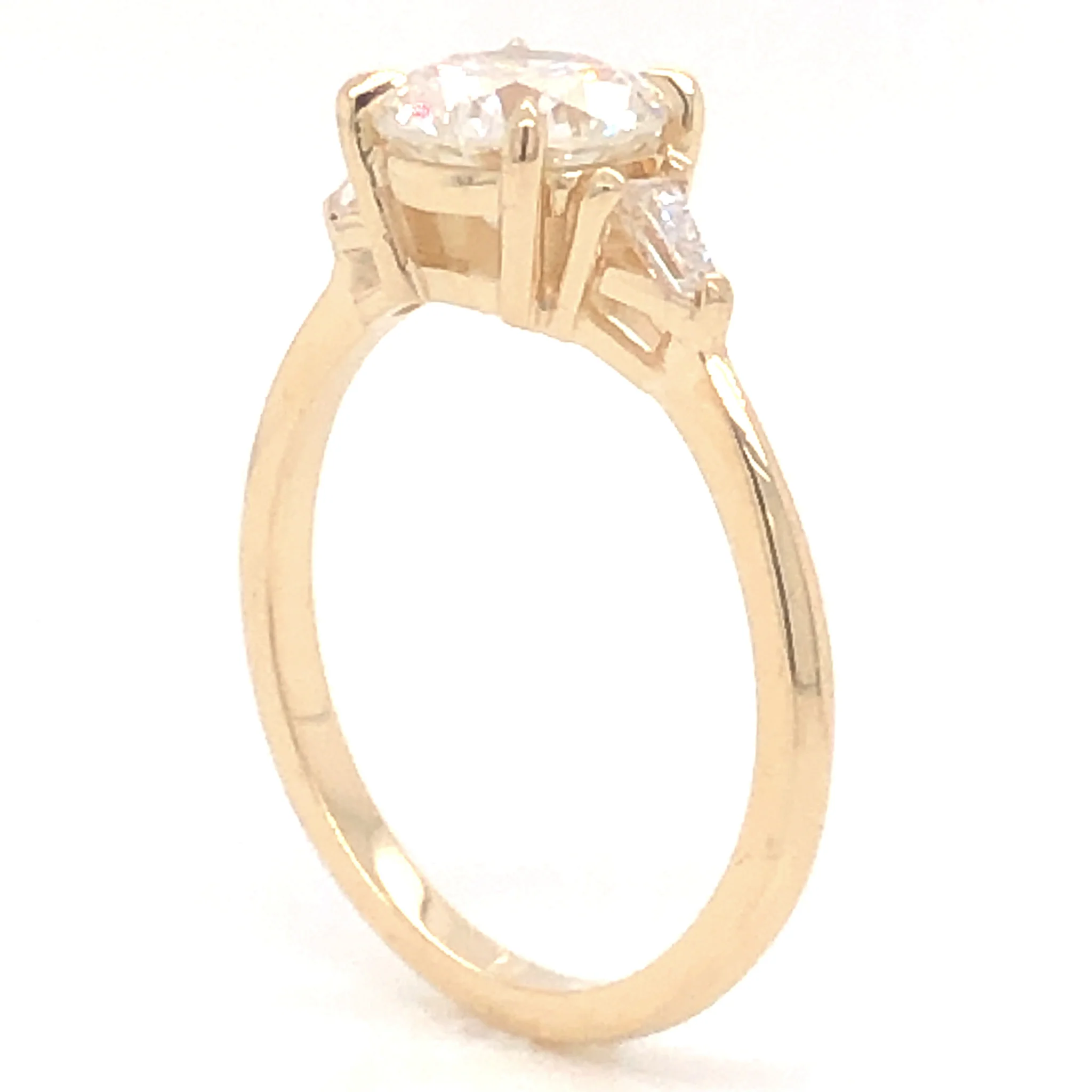 1.39 Diamond Engagement Ring in 14K Yellow Gold - Image 5