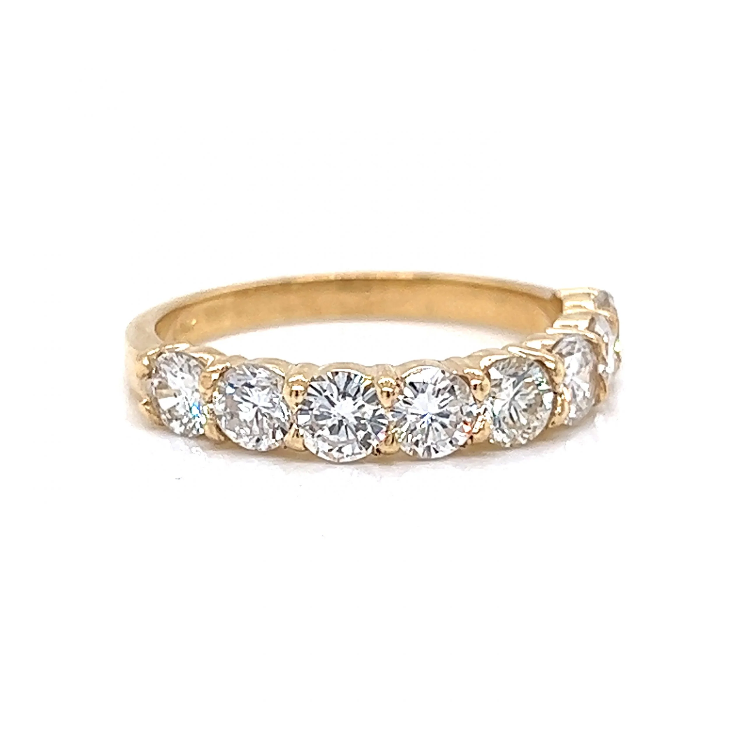 1.40 Diamond Half Eternity Wedding Band in 14k Yellow Gold - Image 3