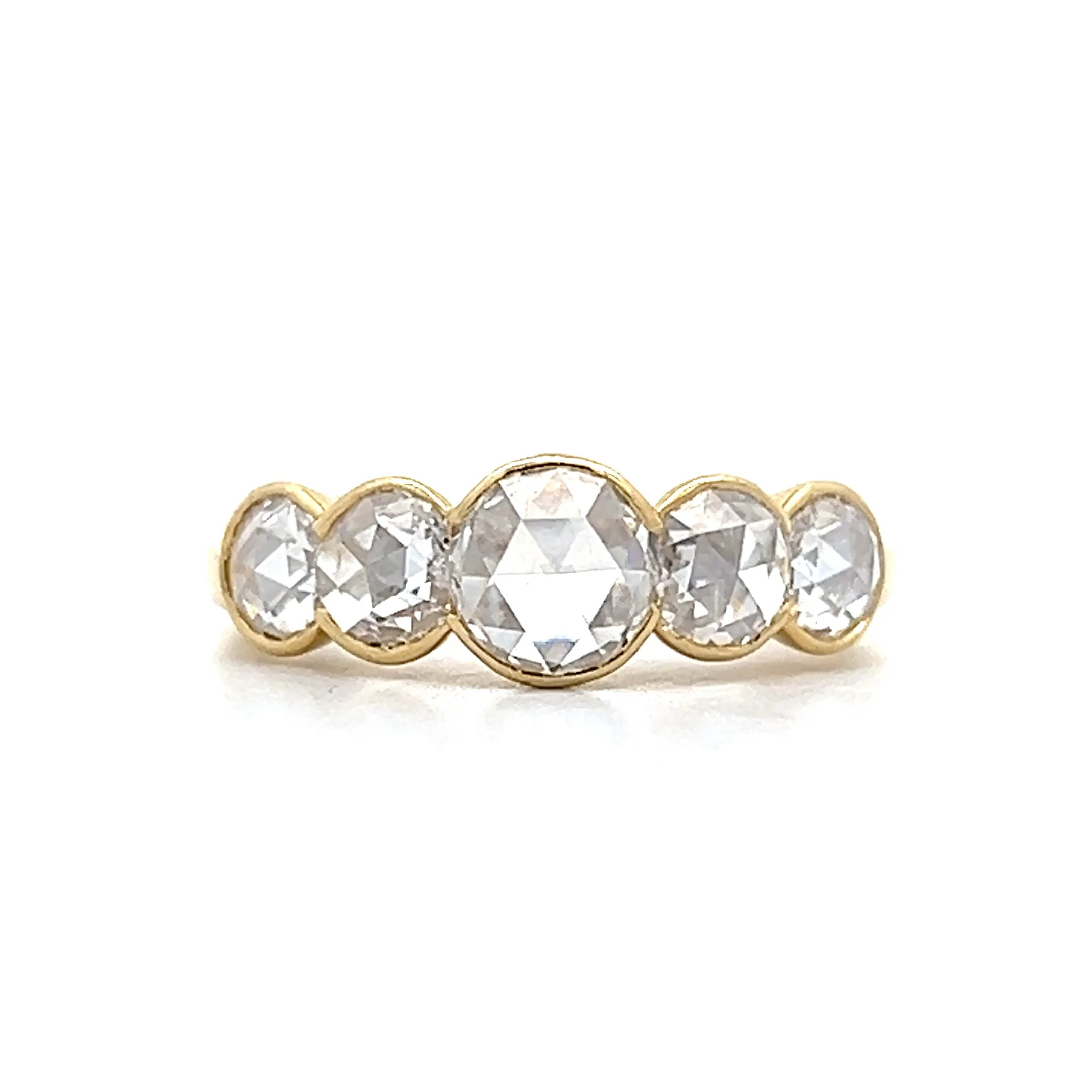 1.40 Five Stone Engagement Ring in 18k Yellow Gold